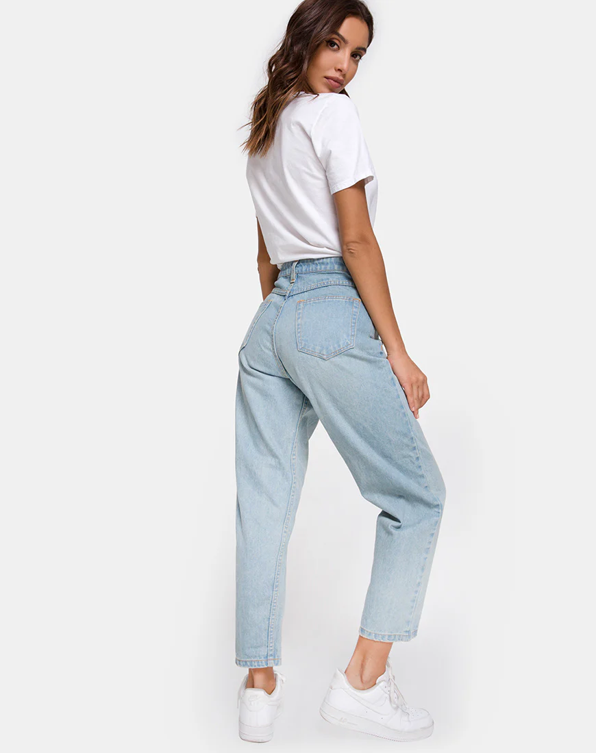 Mom Jeans in Blue Wash - Awmao