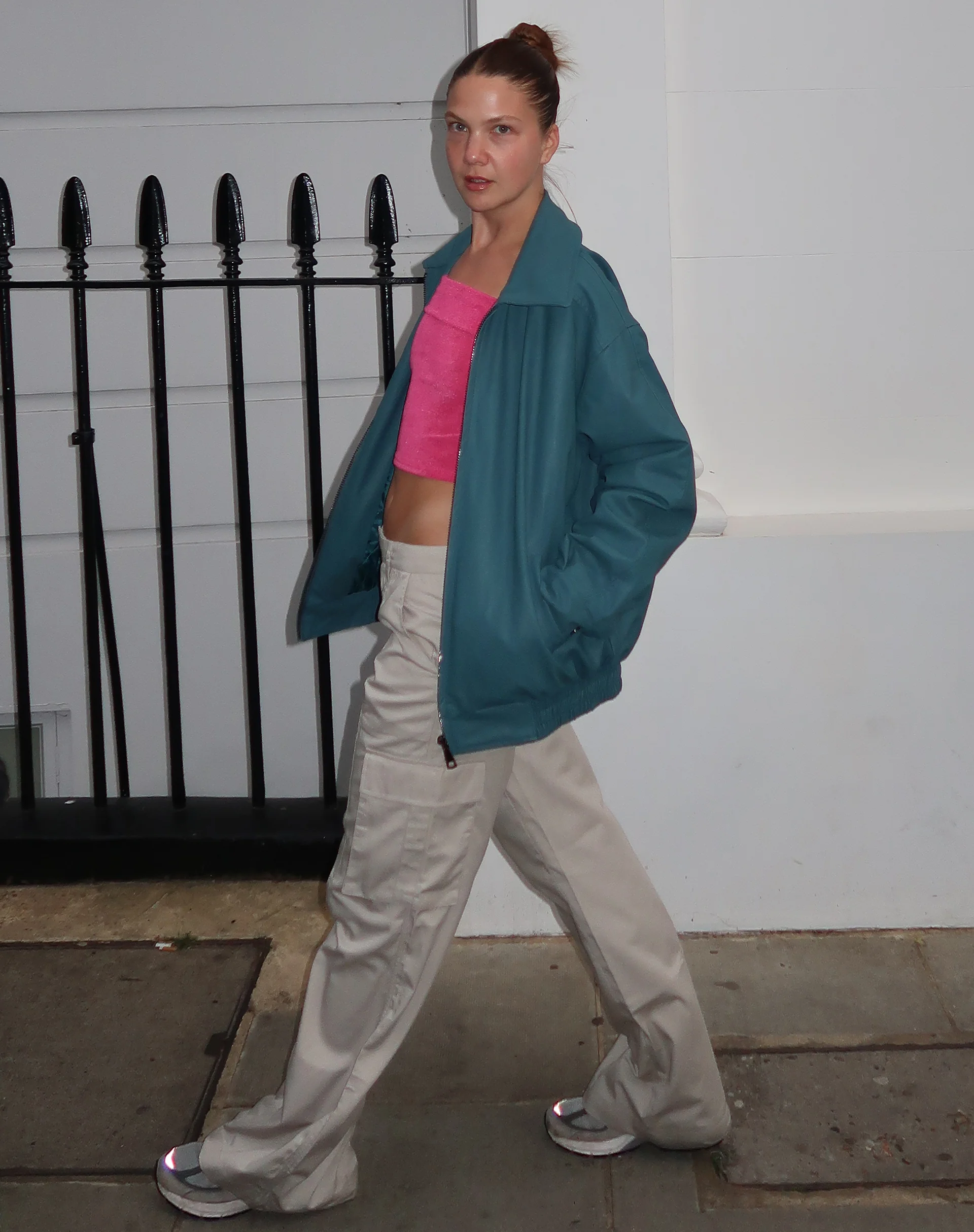 MOTEL X JACQUIE Cavita Jacket in PU Grey Blue - Awmao