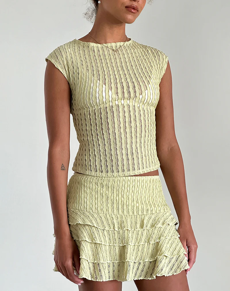 Nova Top in Crinkle Sage - Awmao