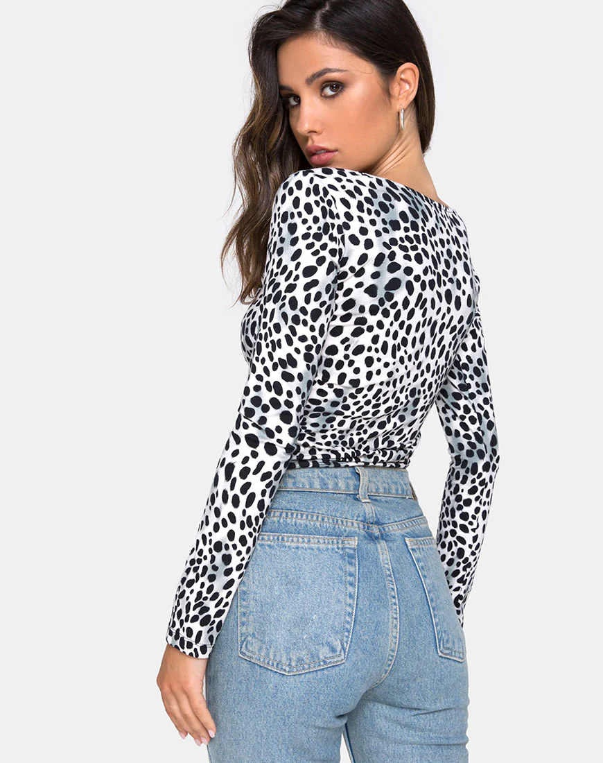 Guanelle Top in Dalmation - Awmao