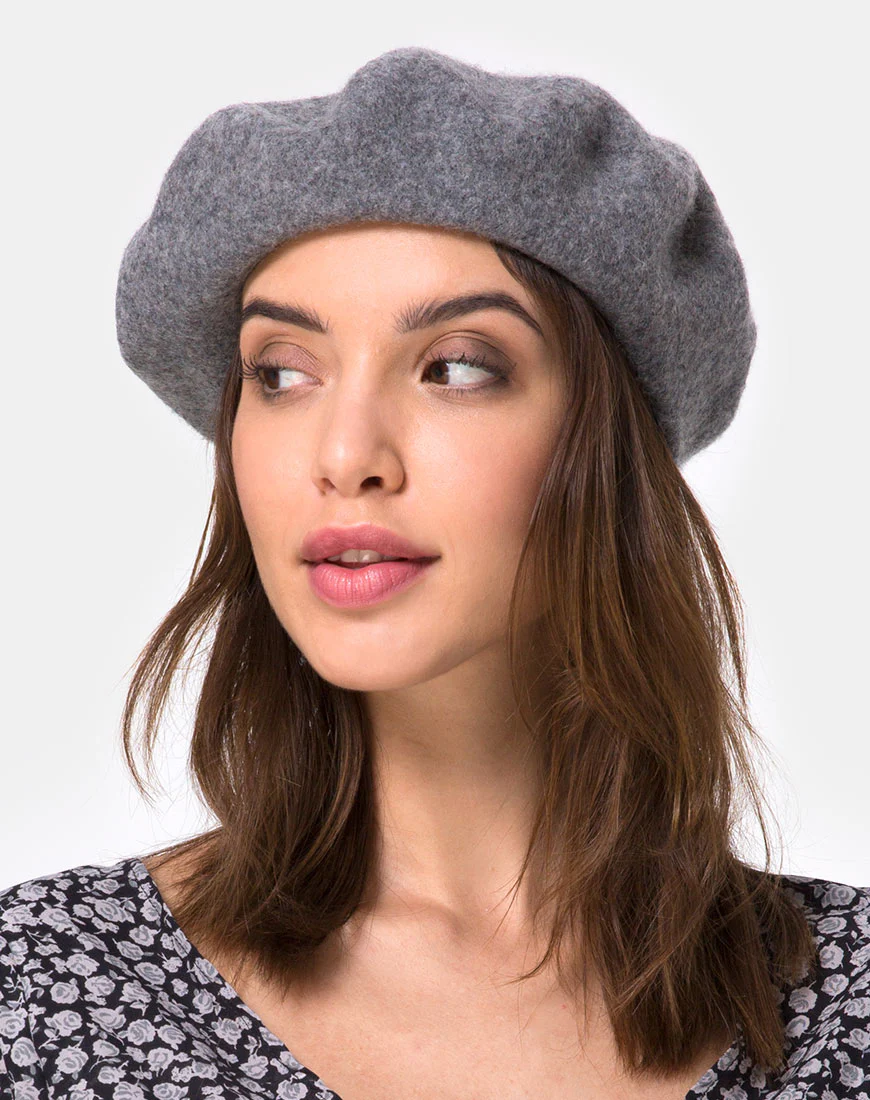 Wool Beret in Grey - Awmao