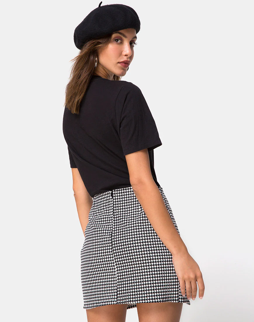 Zida Mini Skirt in Small Dogtooth - Awmao