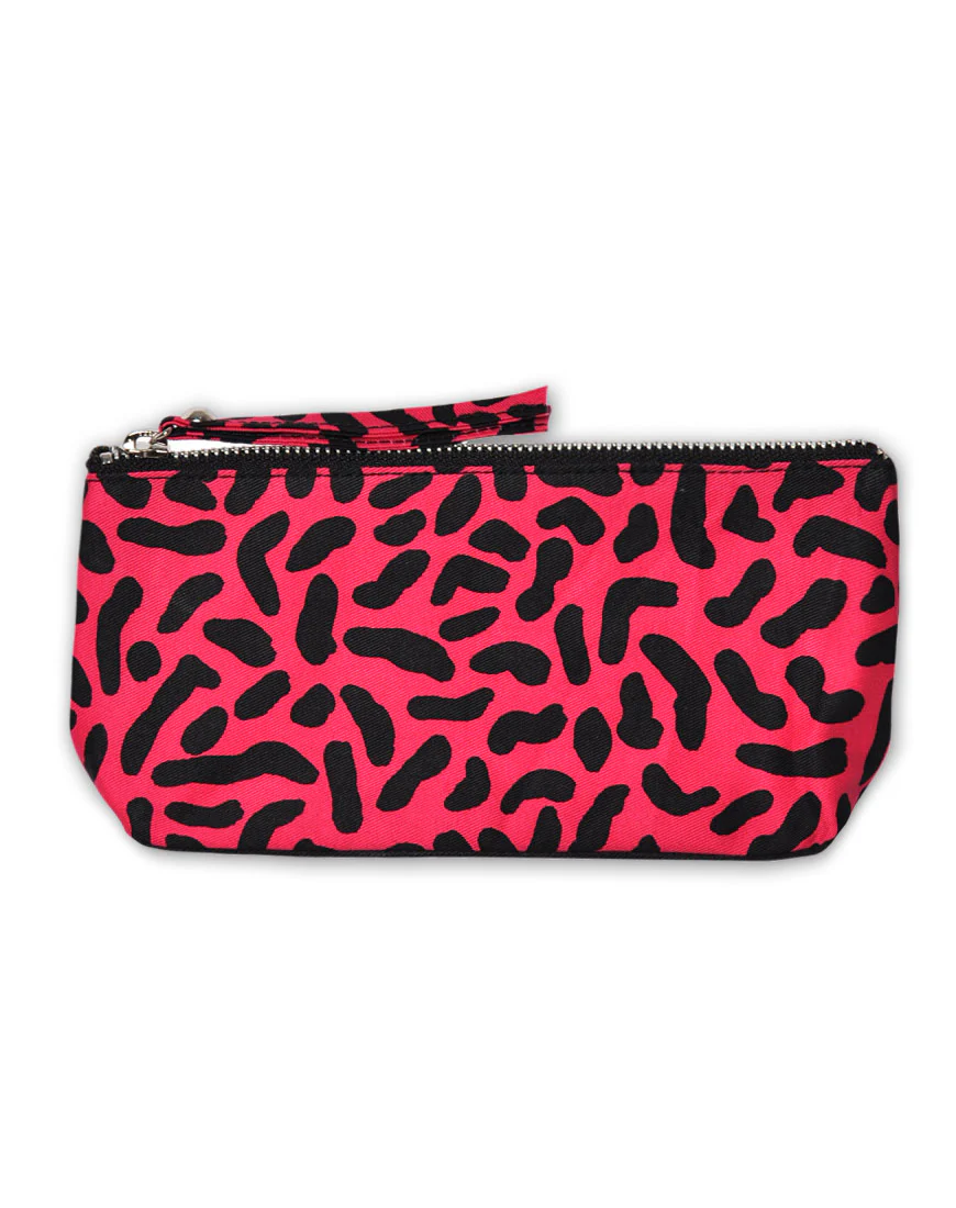 Motel Zip Pencil Case in Internet Germs Black and Pink - Awmao