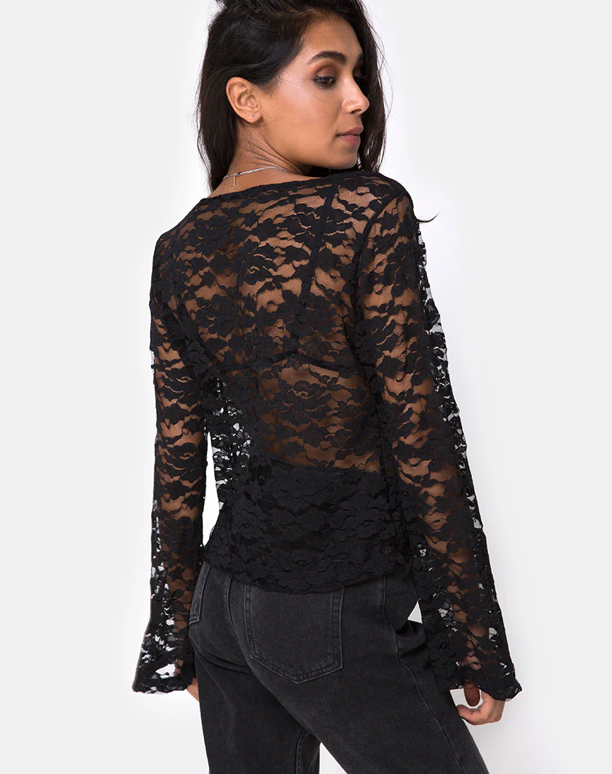 Porque Top in Lace Black - Awmao