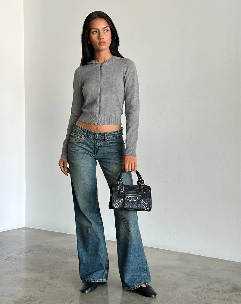 Zella Cardigan in Grey - Awmao