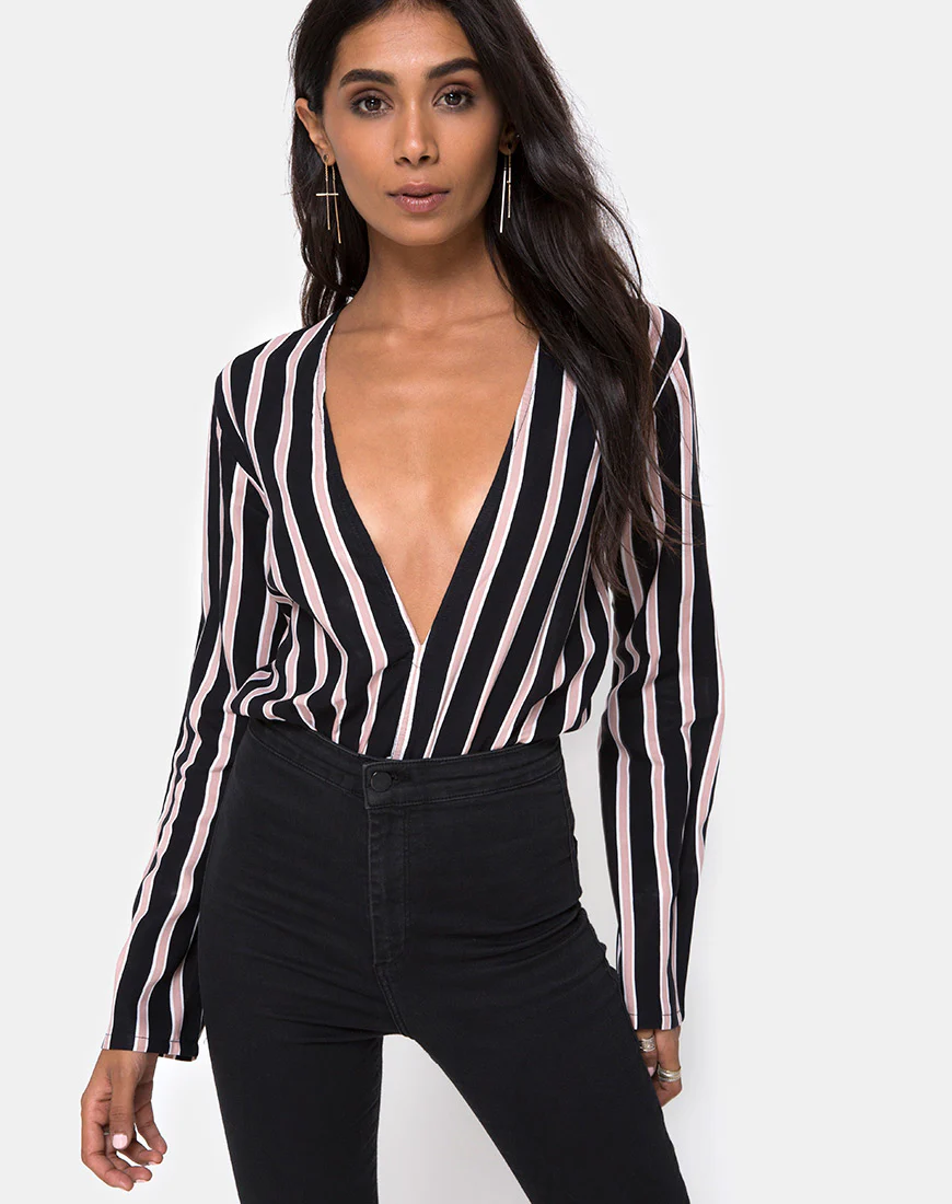 Daris Bodice in Formal Stripe - Awmao