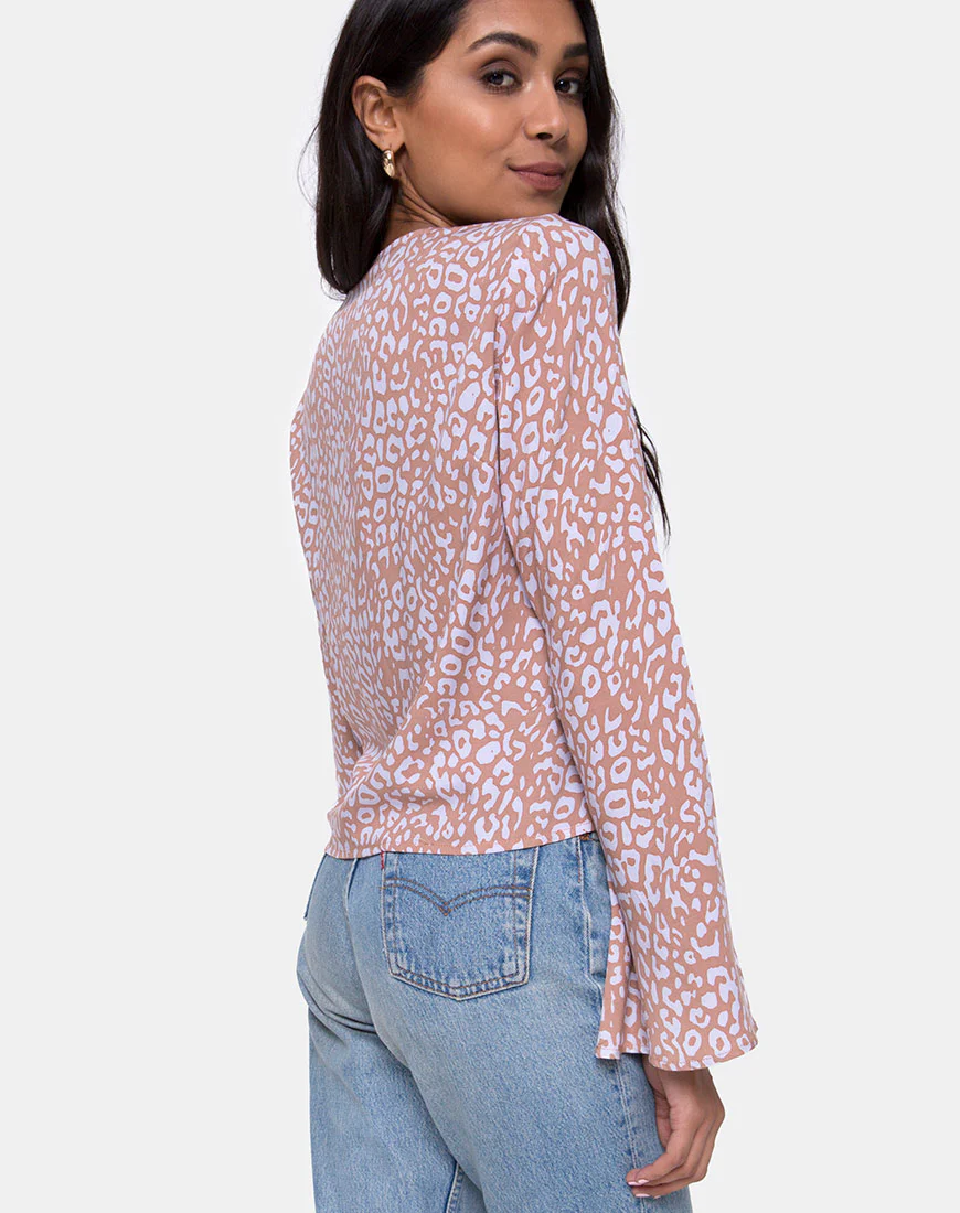 Merida Blouse in Leopard Spot - Awmao