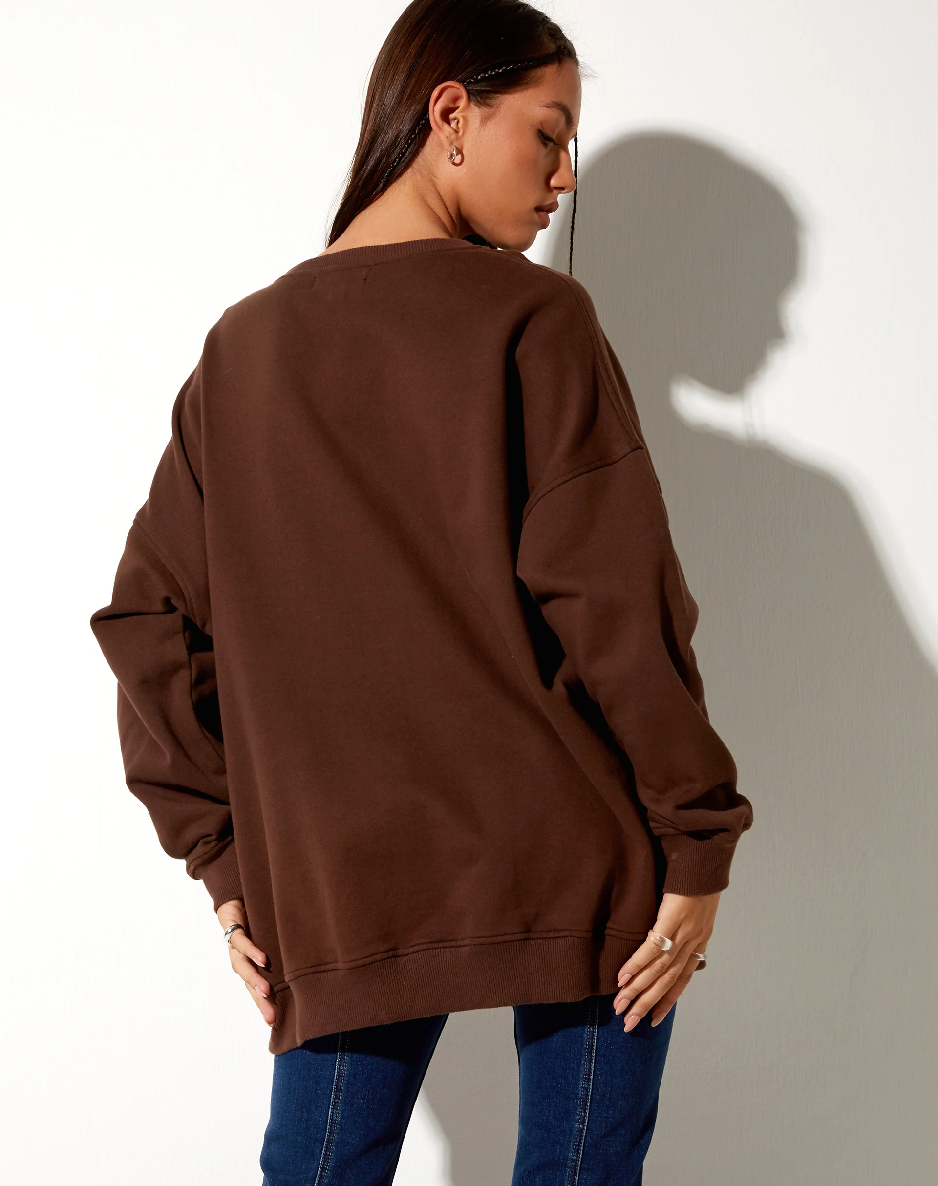 Glo Sweatshirt in Deep Mahogany with 'Cowgirl' Gold Embro - Awmao