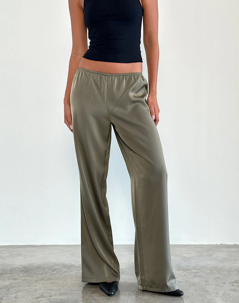 Waski Trouser in Satin Sage - Awmao