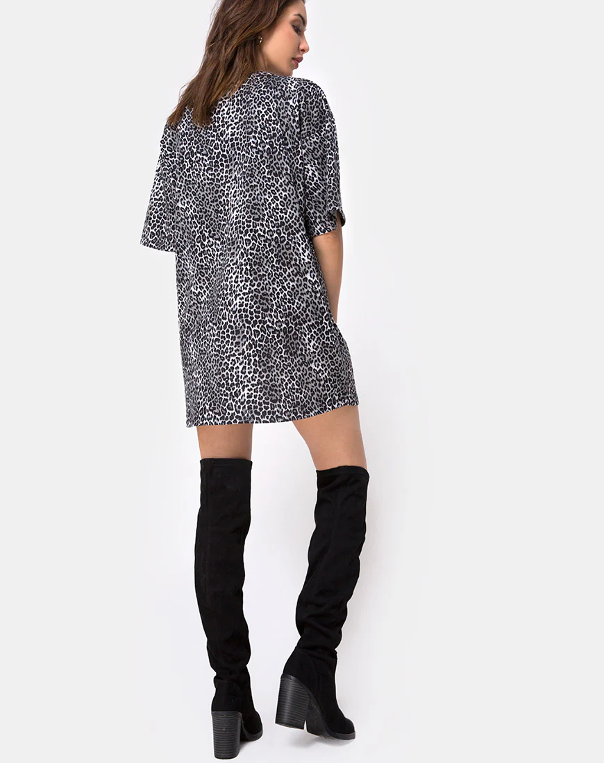 Sunny Kiss Tee in Rar Leopard Grey - Awmao