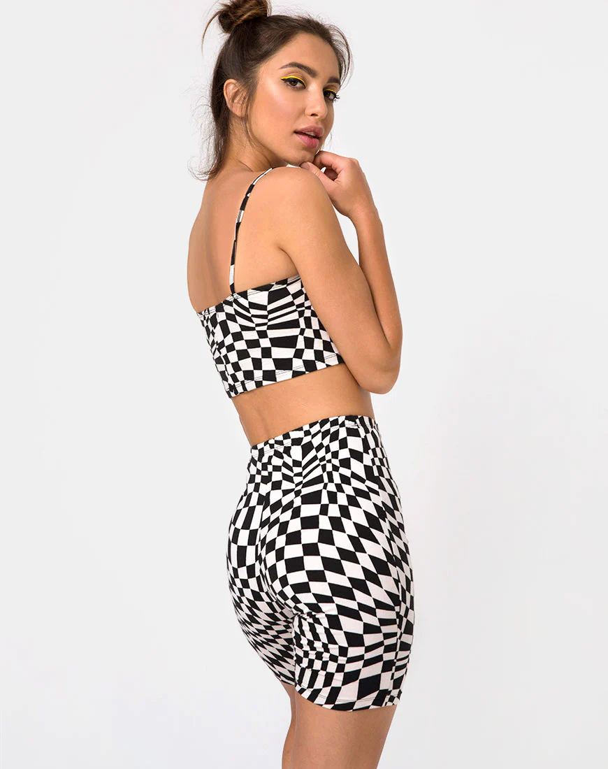 Ramo Bandeau in Square Flag Black and White - Awmao