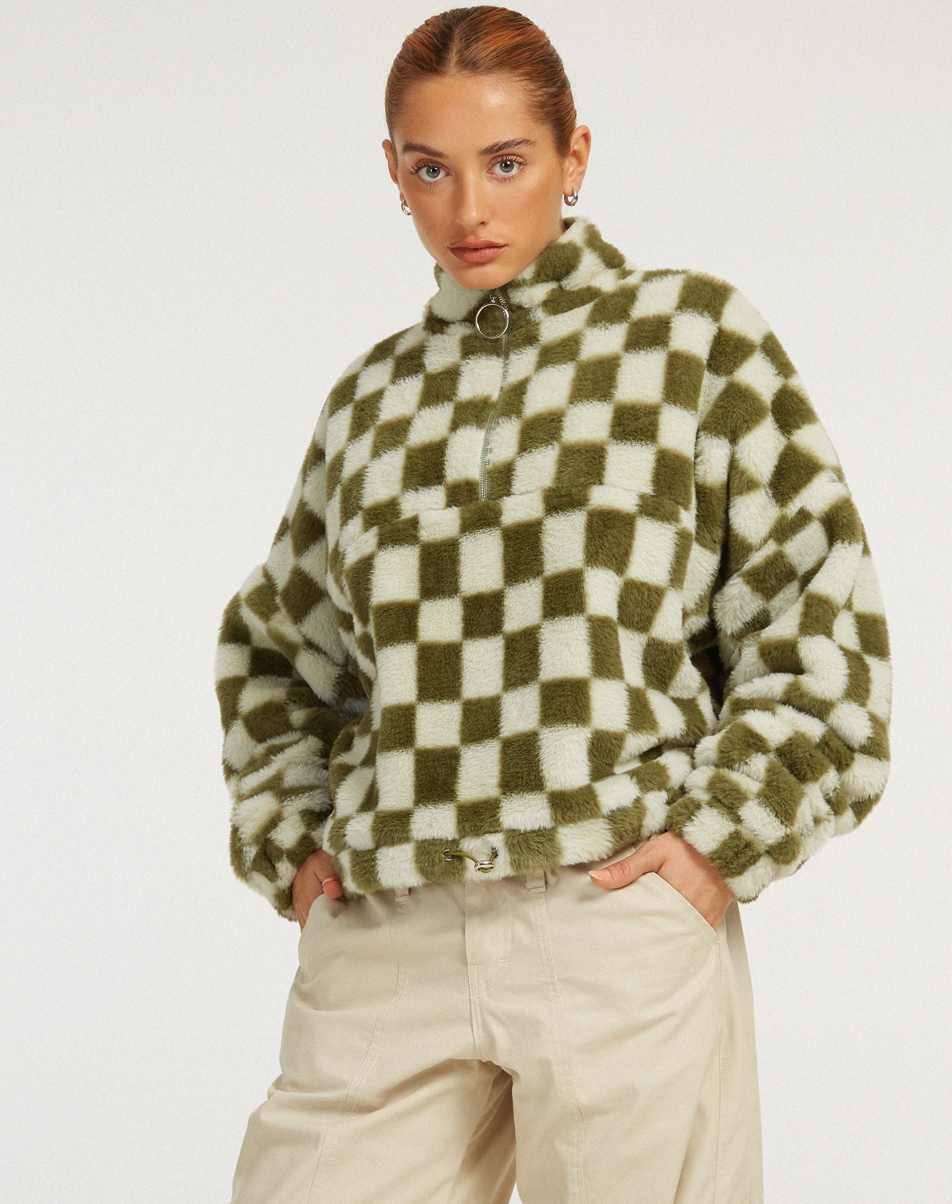 Nero Jacket in Checkered Sage - Awmao