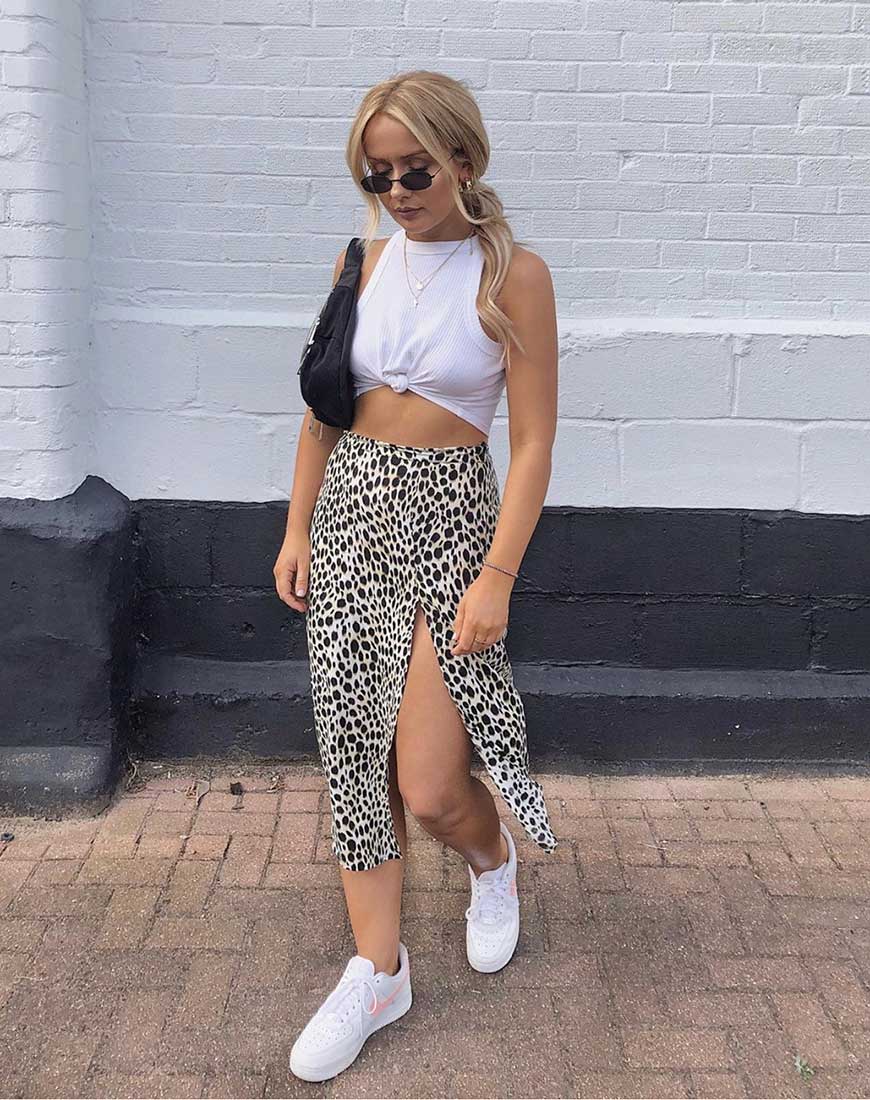 Saika Midi Skirt in Cheetah - Awmao