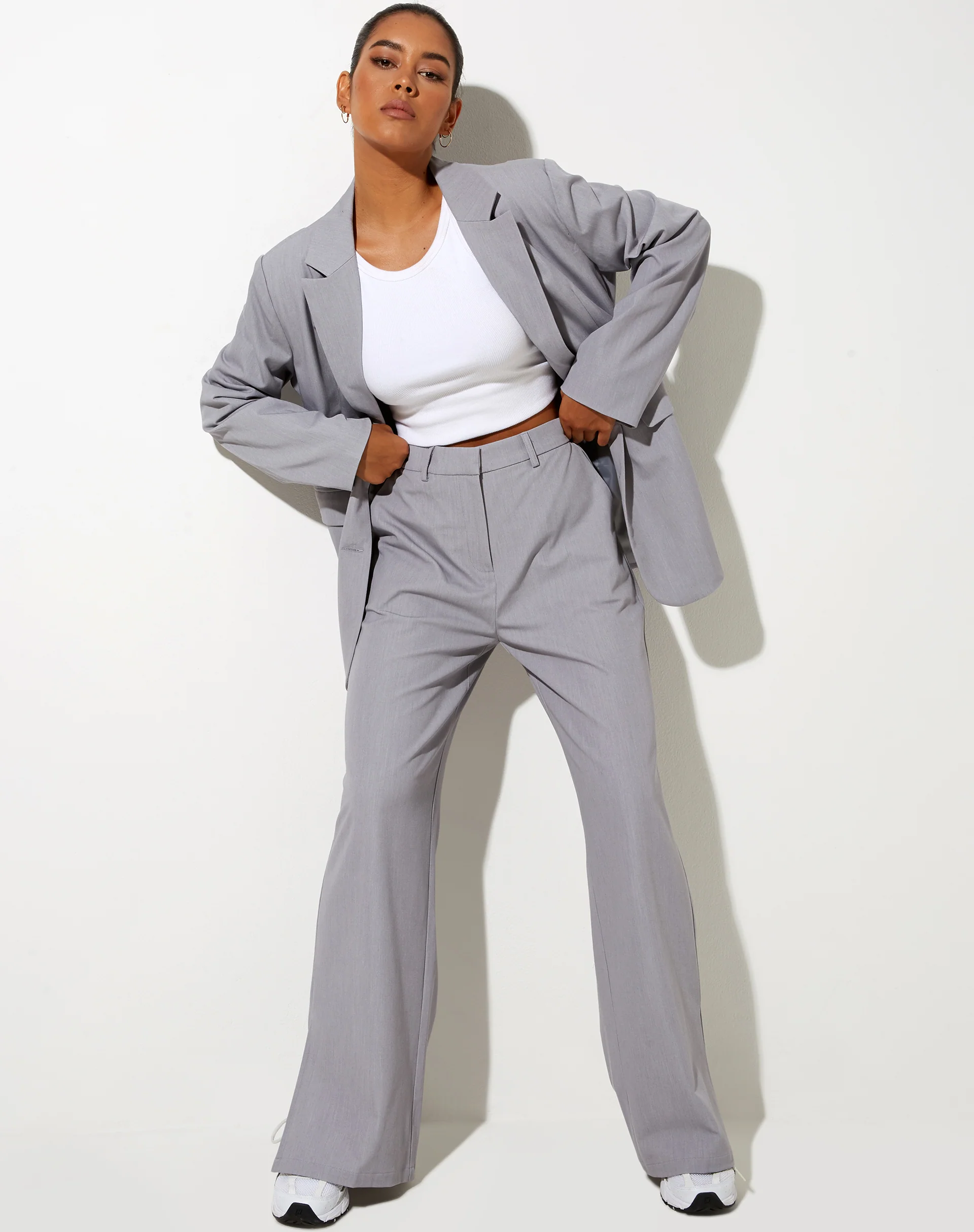 Abby Trouser in Silver Grey - Awmao