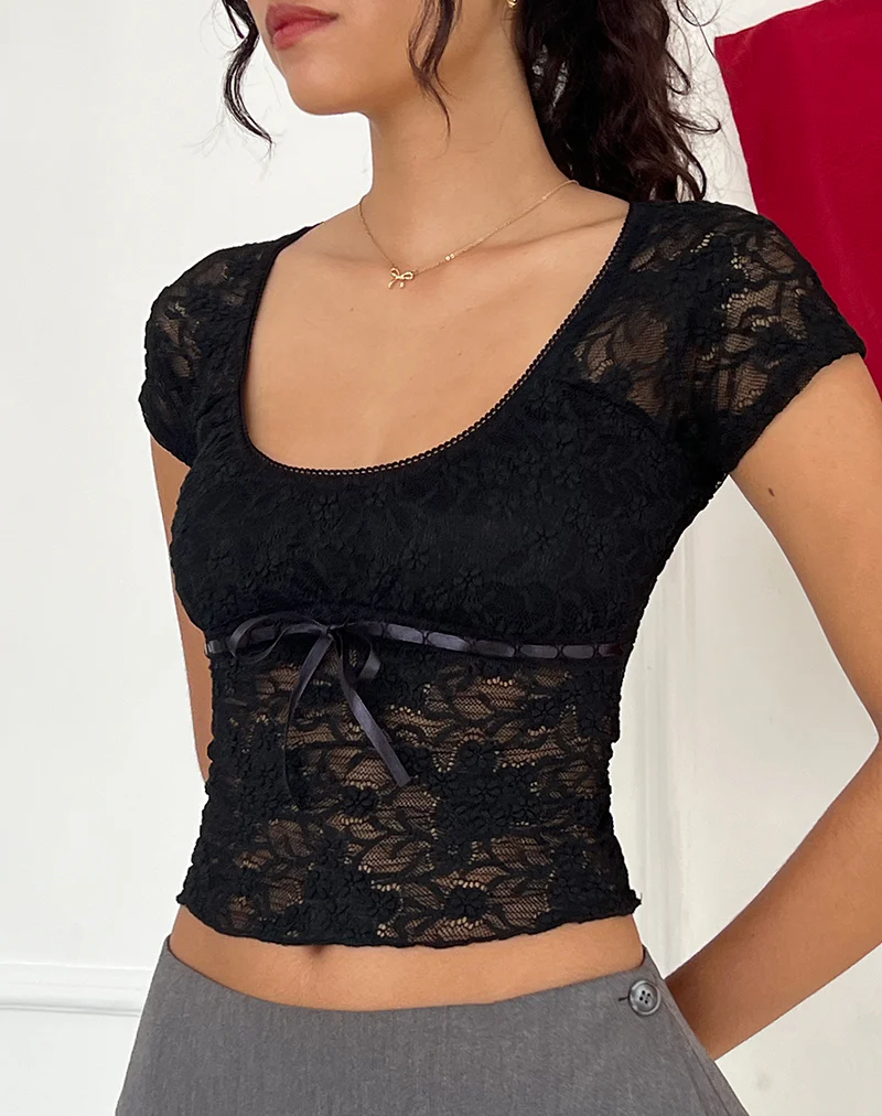 Rada Top in Lace Black - Awmao