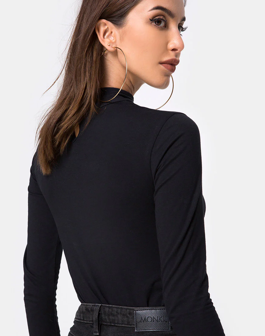 Galantis Cutout Bodice in Black - Awmao