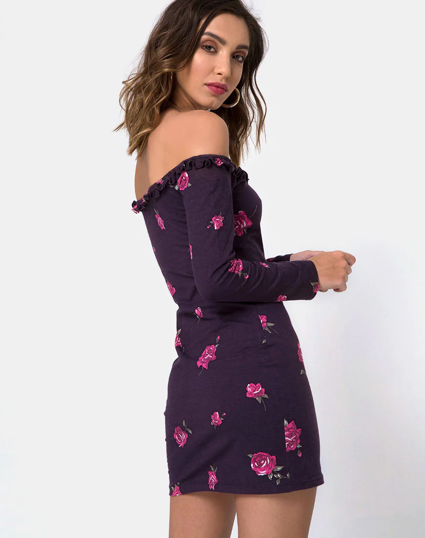 Janelis Bodycon Dress in Evening Rose - Awmao