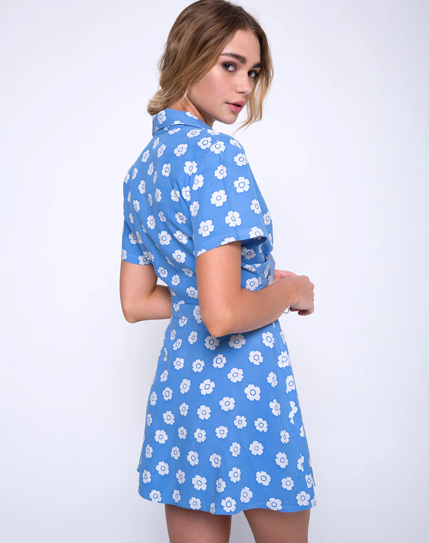 Andrea Skirt in Daisy Stamp print - Awmao
