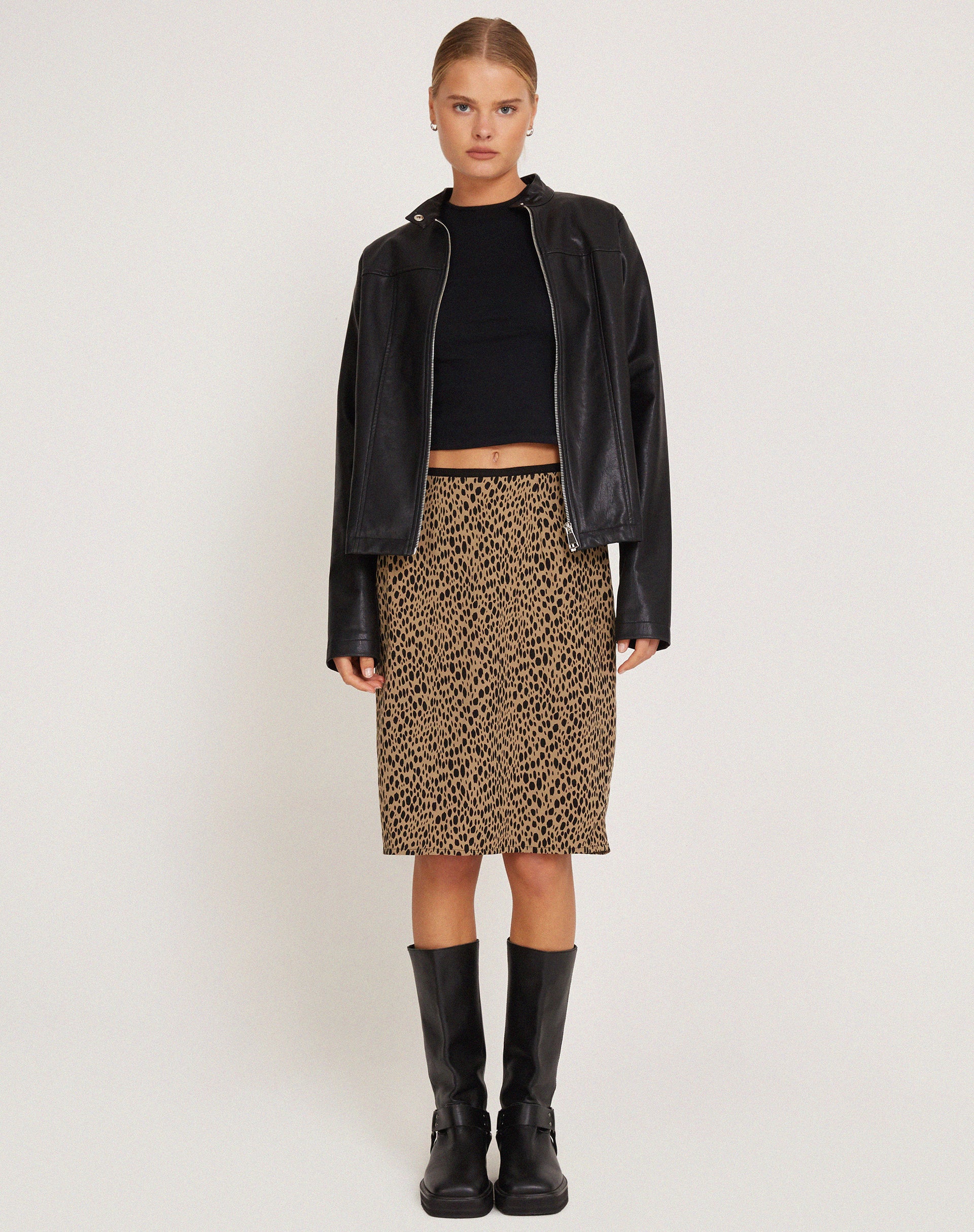Har Midi Skirt in Mini Cheetah - Awmao