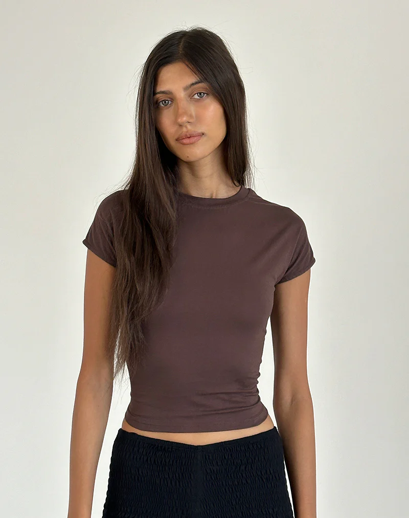 Xiwon Bow Back Top in Deep Mahogany - Awmao