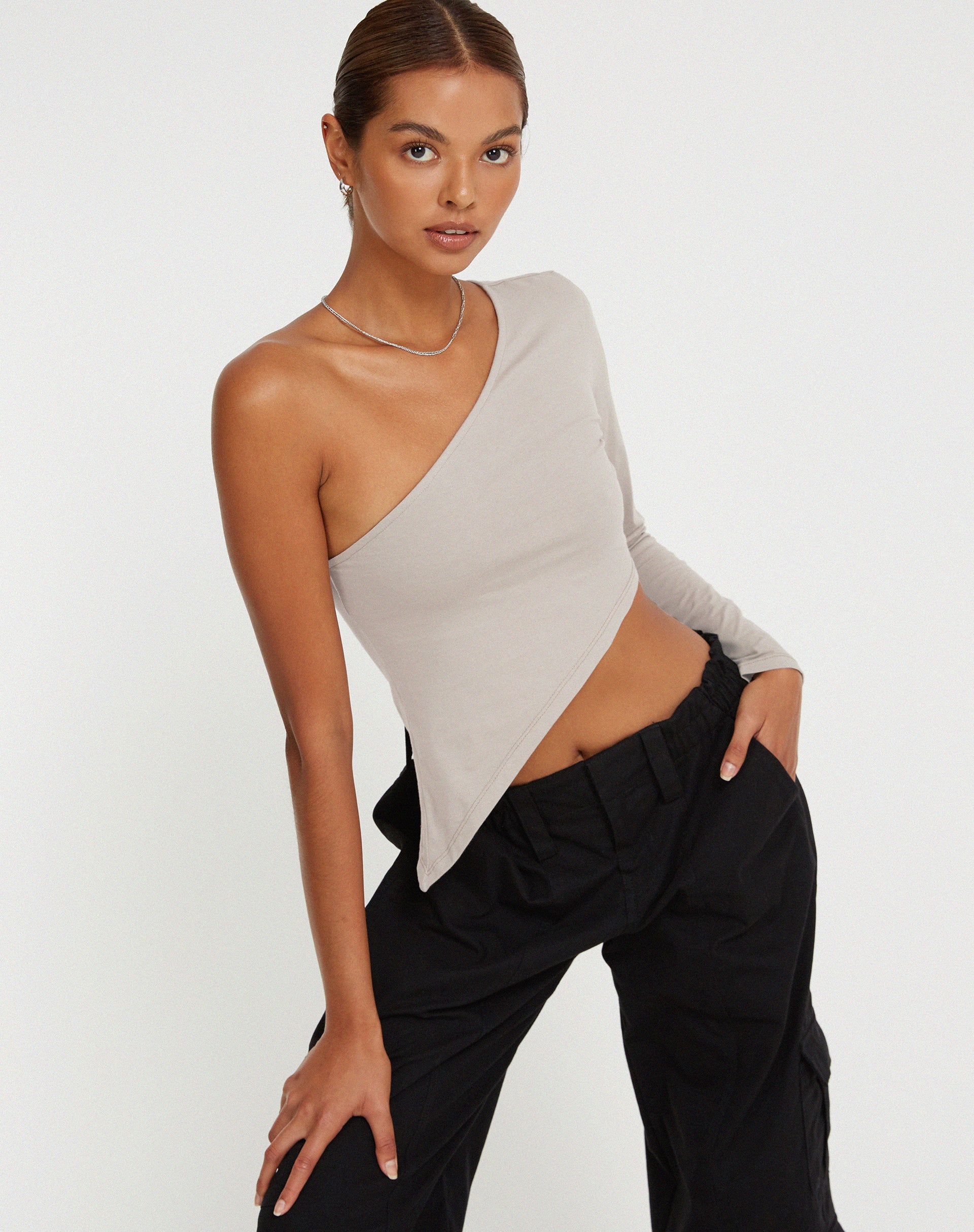 Baylee Crop Top in Oat Milk - Awmao