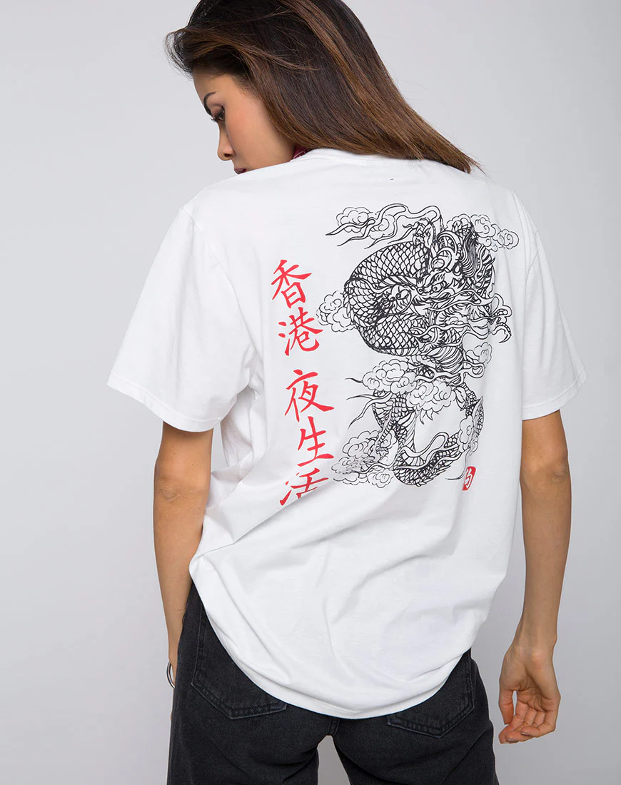 Big Boy Tee in HK Night Life White - Awmao