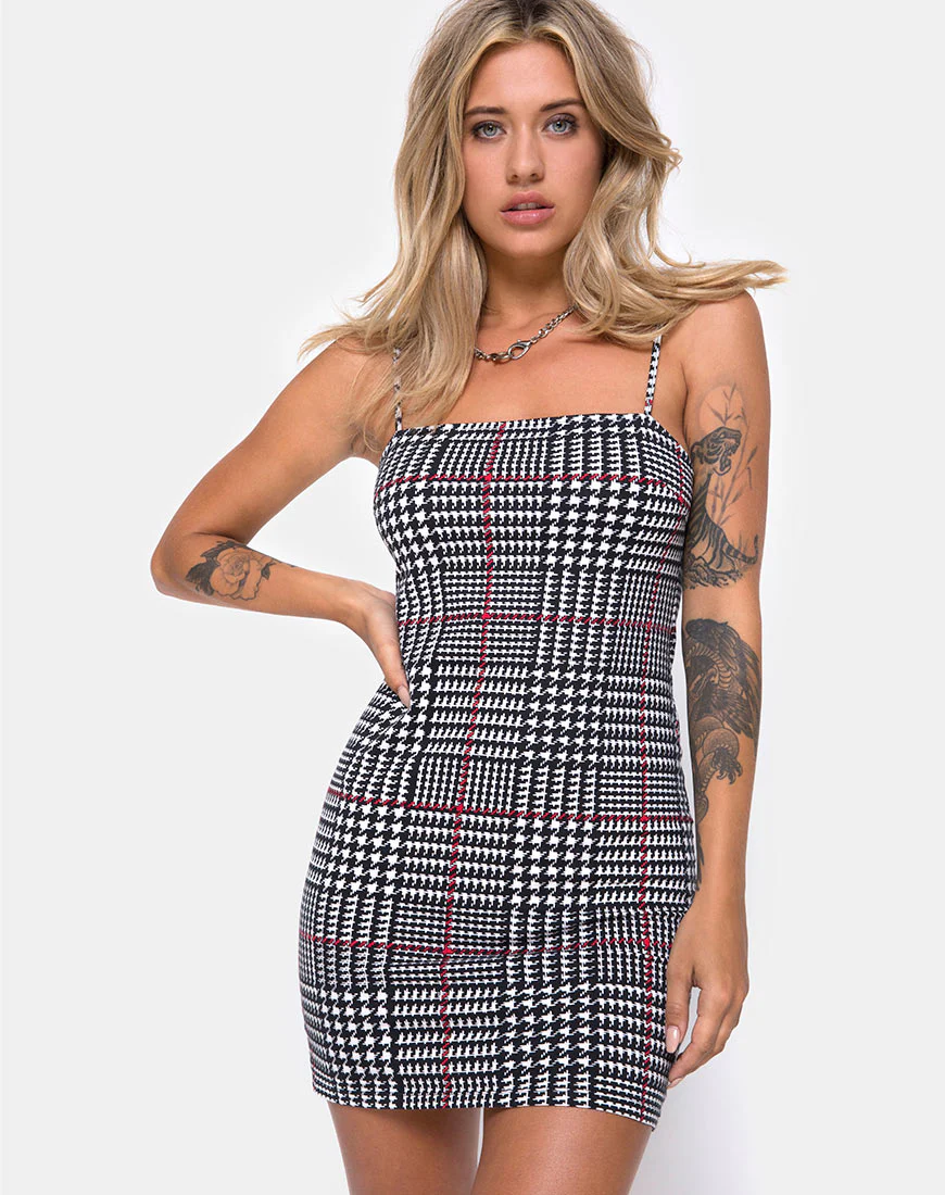 Selah Dress in Big Charles Check - Awmao