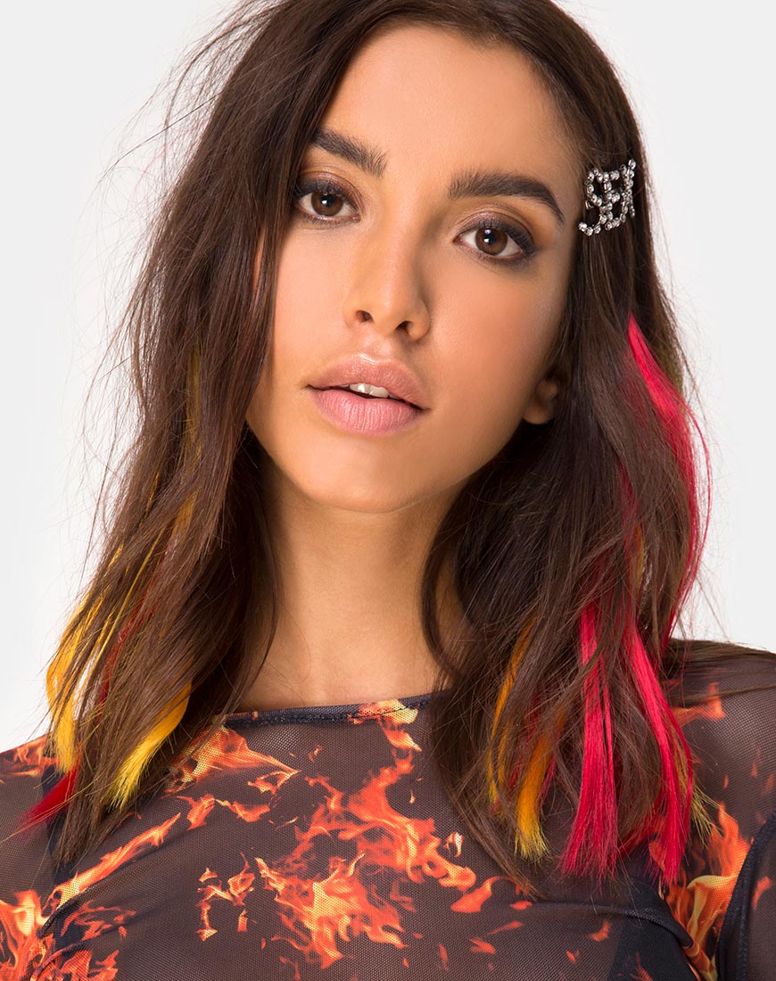 Hair Extension in Burnt Flame Orange by The Unicorn Glow - Awmao