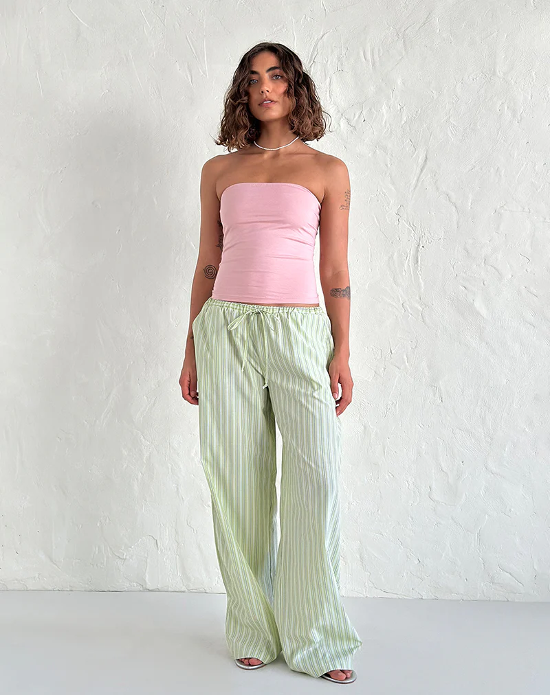 Shaelo Bandeau Top in Pink Lady - Awmao