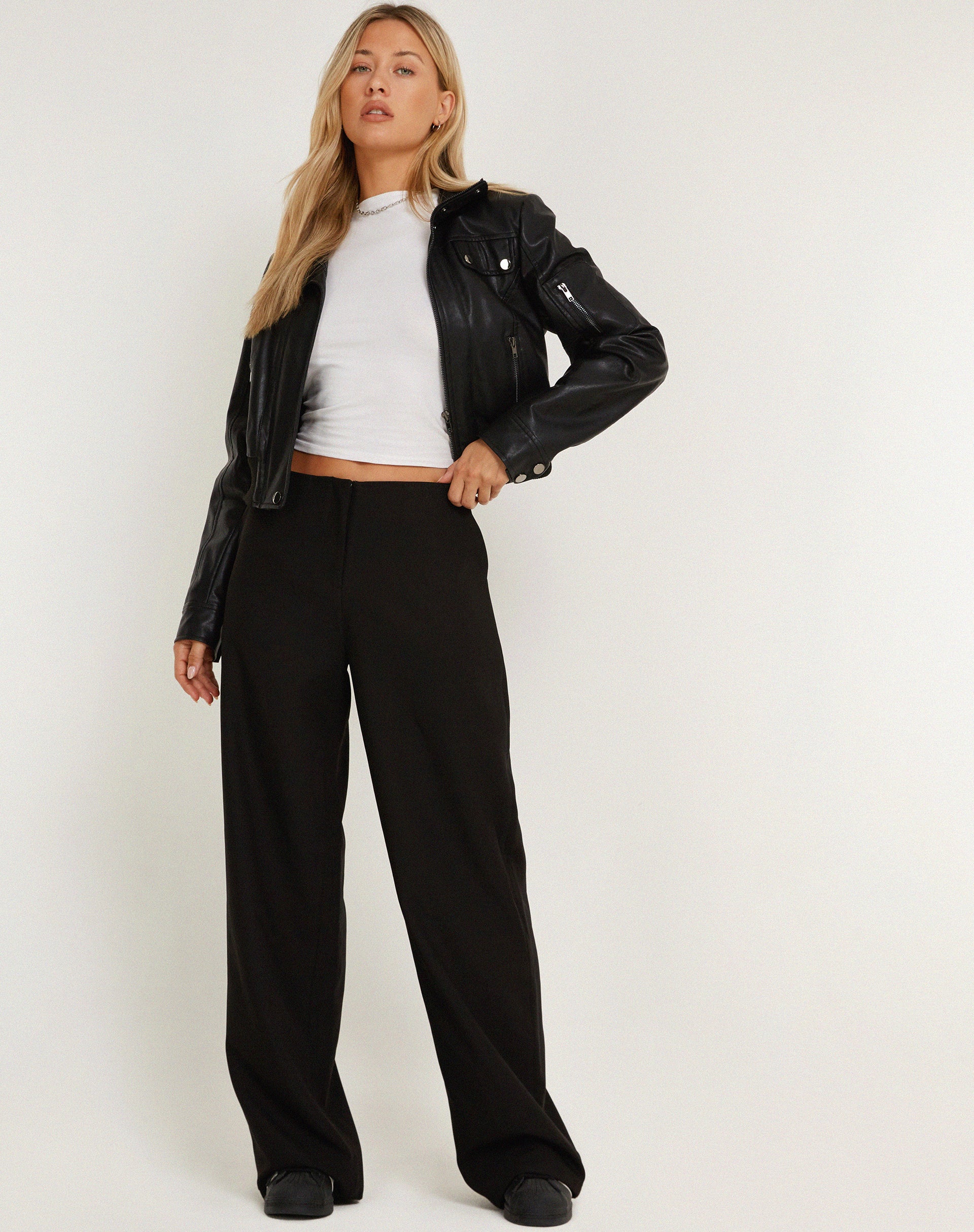 Amadi Trouser in Tailoring Black - Awmao