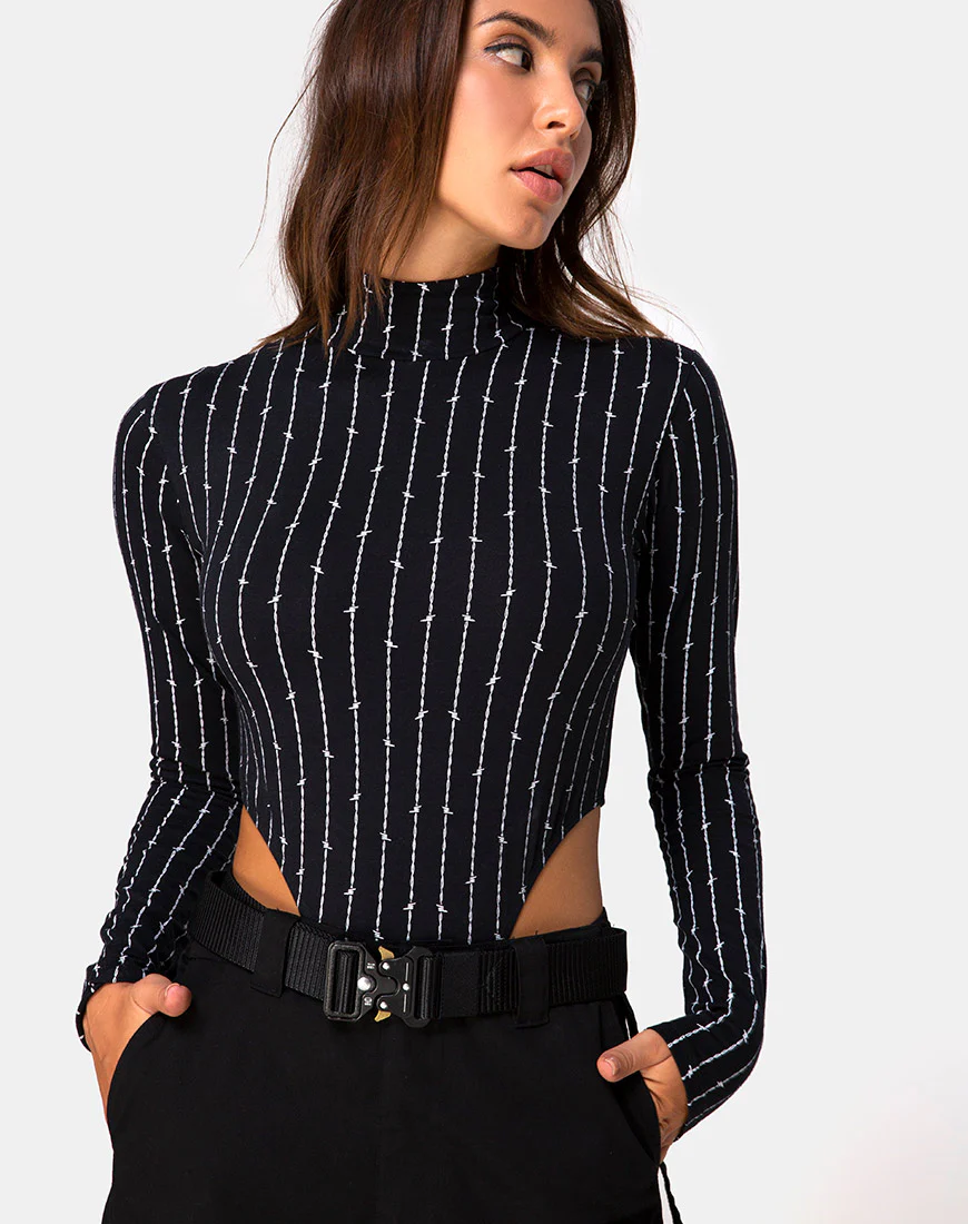 Zepani Bodice in Barbed Wire Black - Awmao