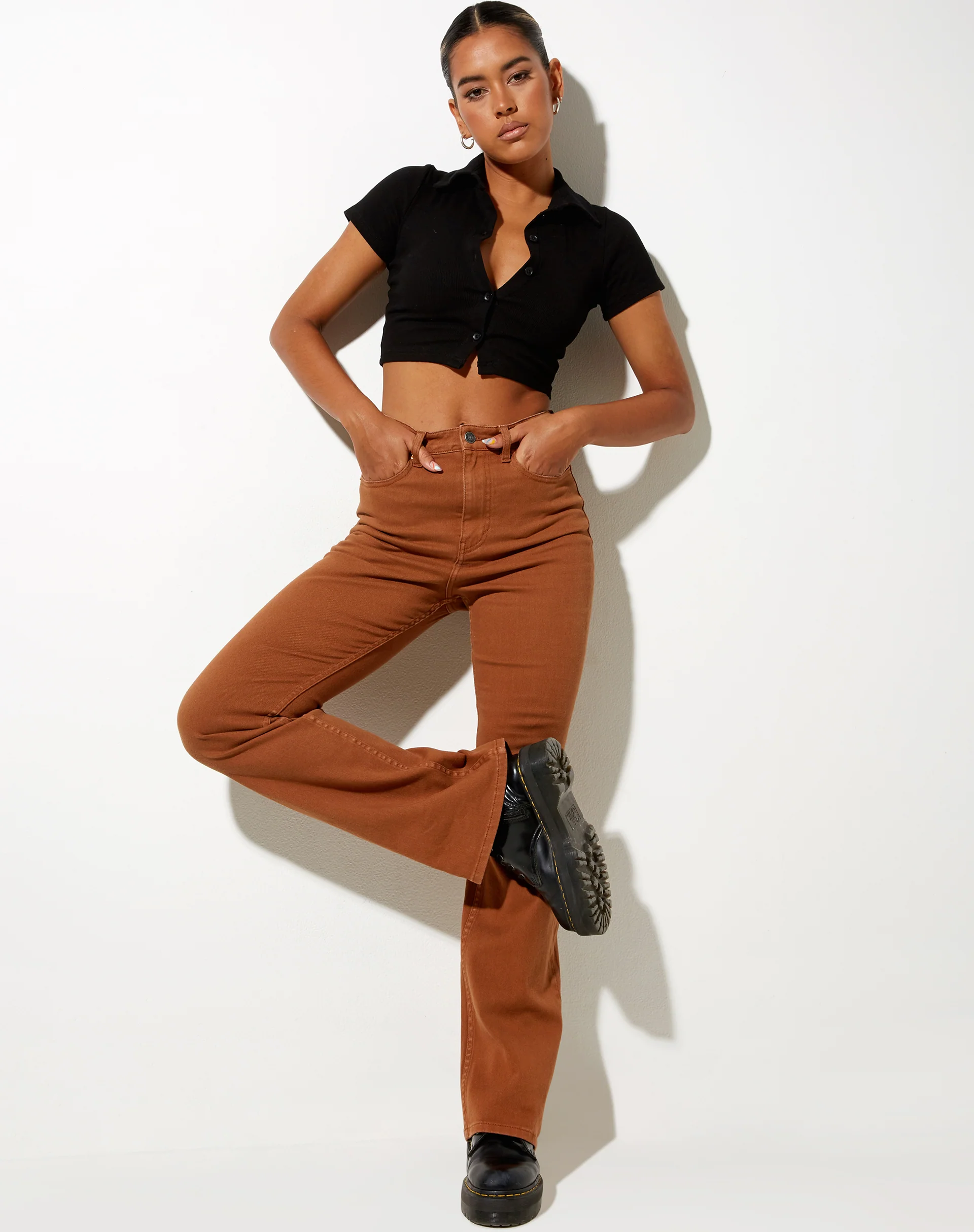 Bootleg Jeans in Ginger - Awmao