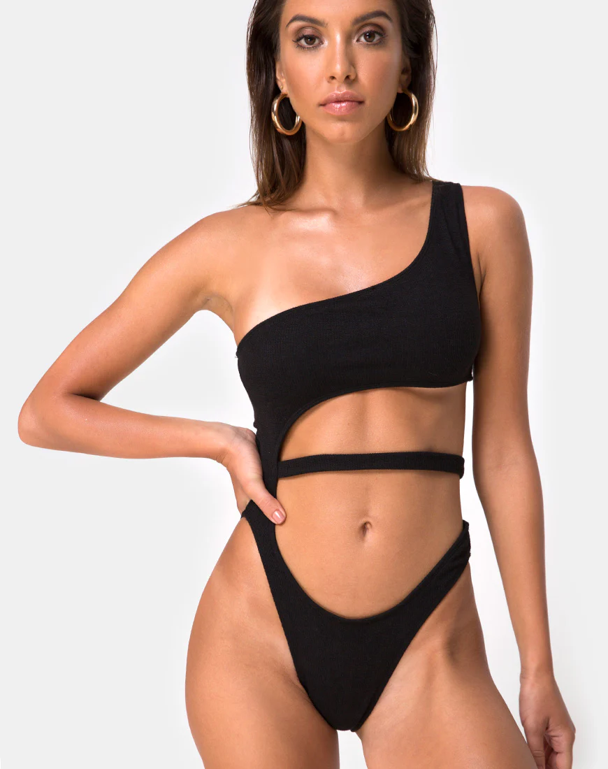 Vixie Swimsuit in Black - Awmao