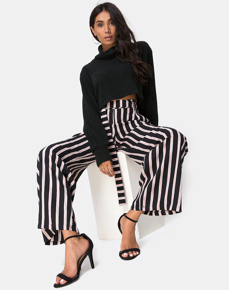 Majustie Trouser in Formal Stripe - Awmao