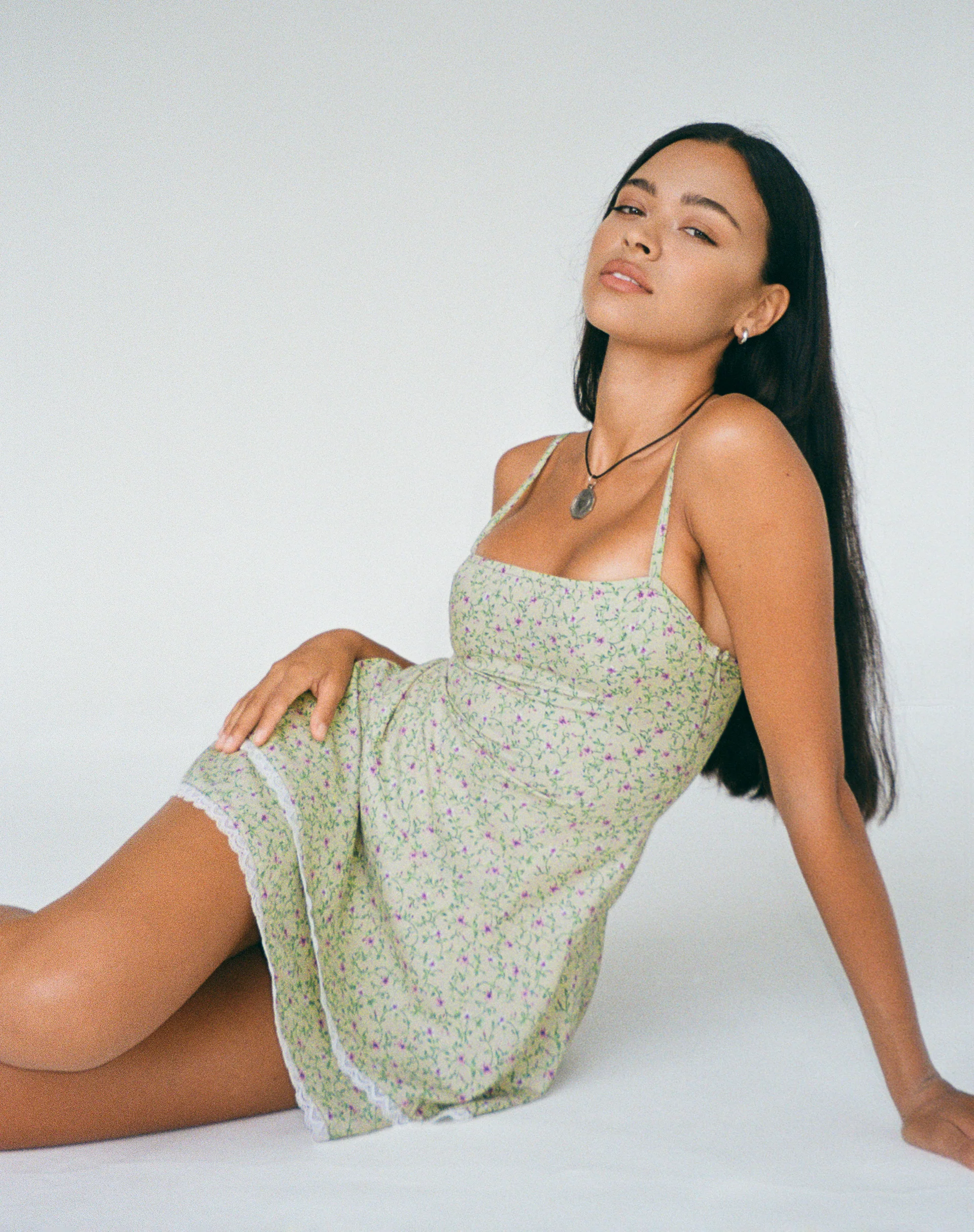 Flossie Mini Dress in Parma Violet - Awmao