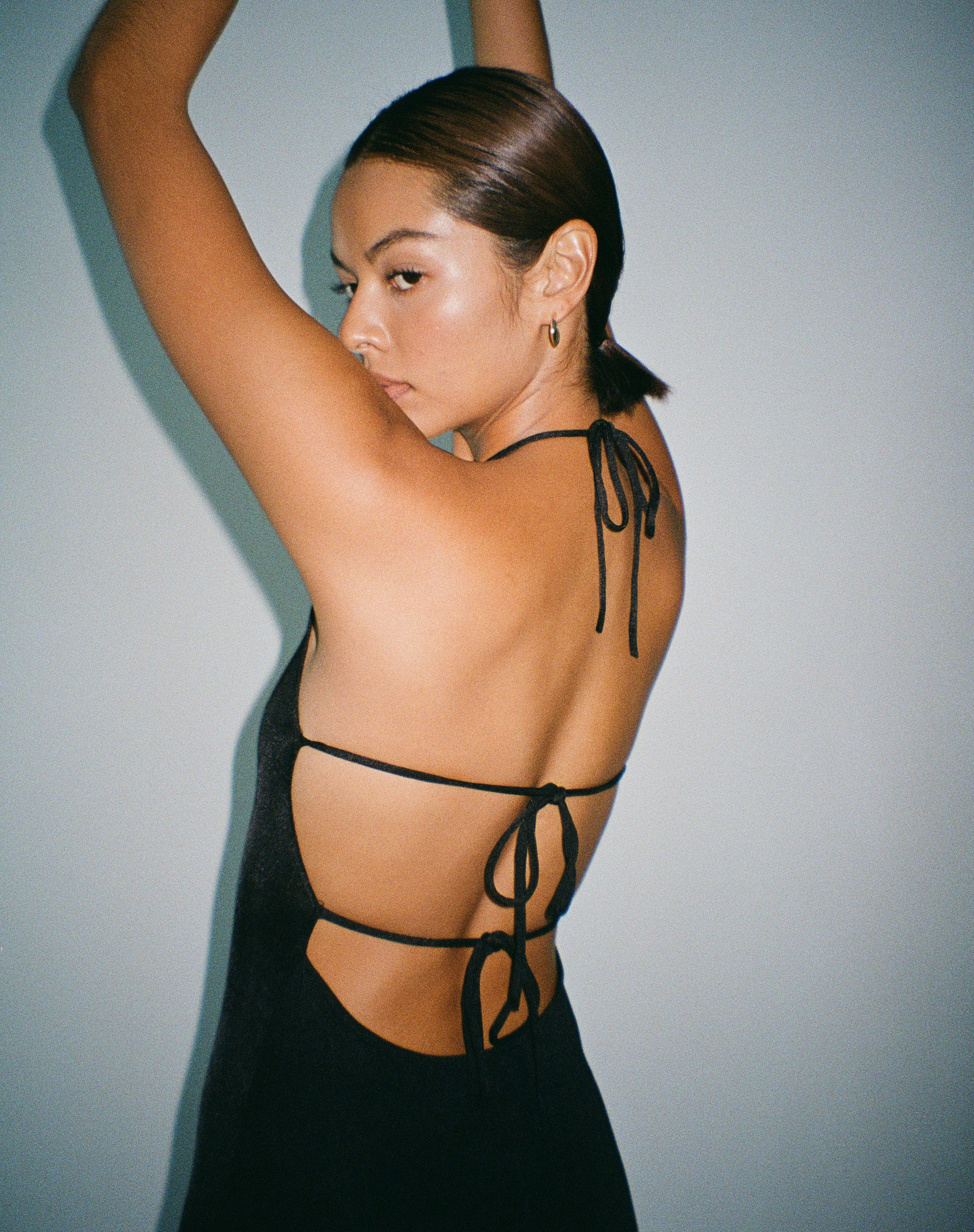 Jedida Mini Dress in Black - Awmao