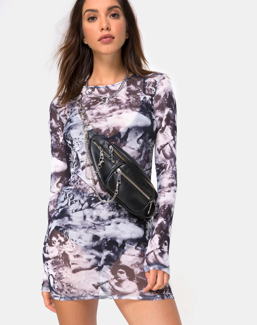 Wyatt Bodycon Dress in Cherub Mesh - Awmao