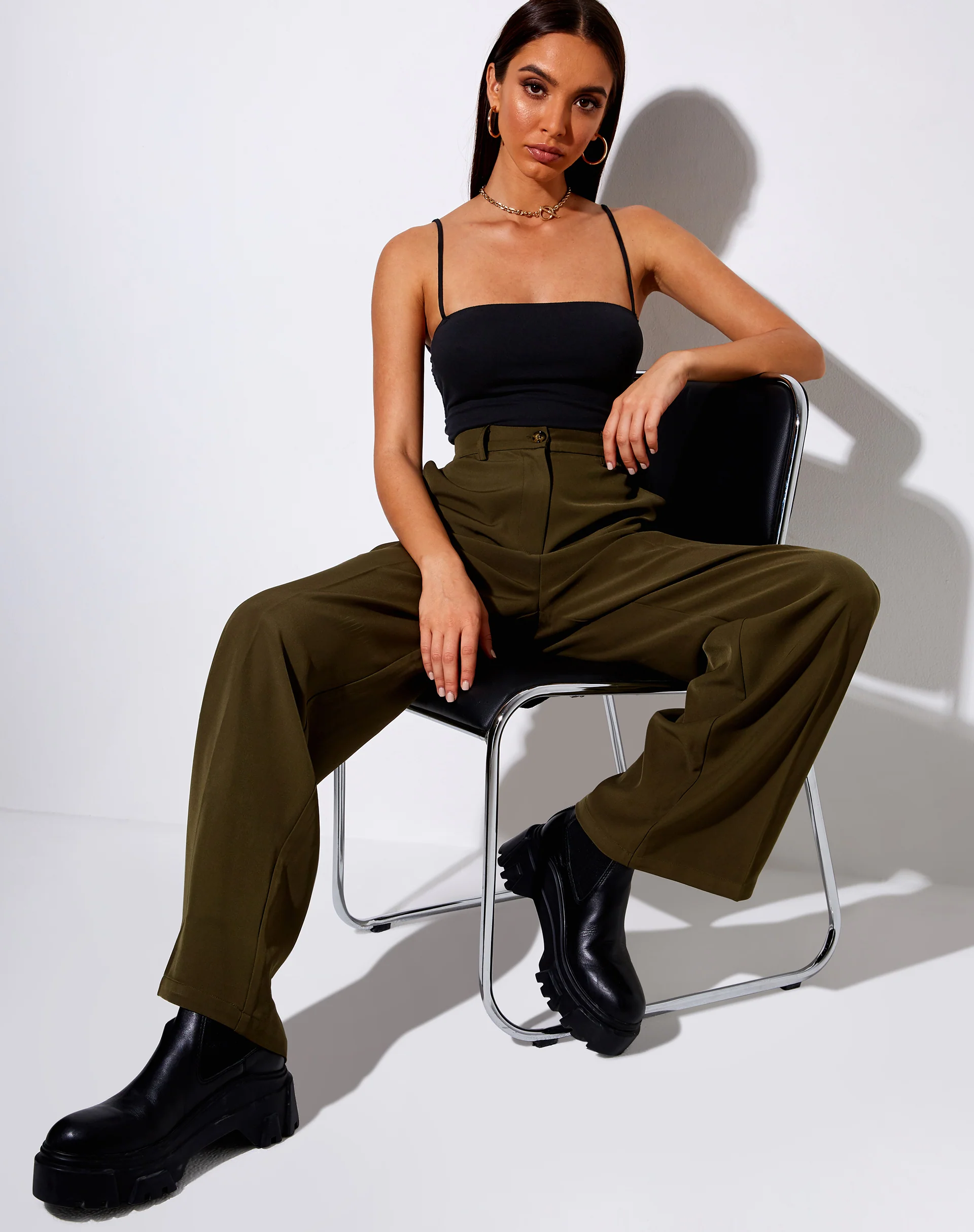 Abba Trouser in Khaki - Awmao