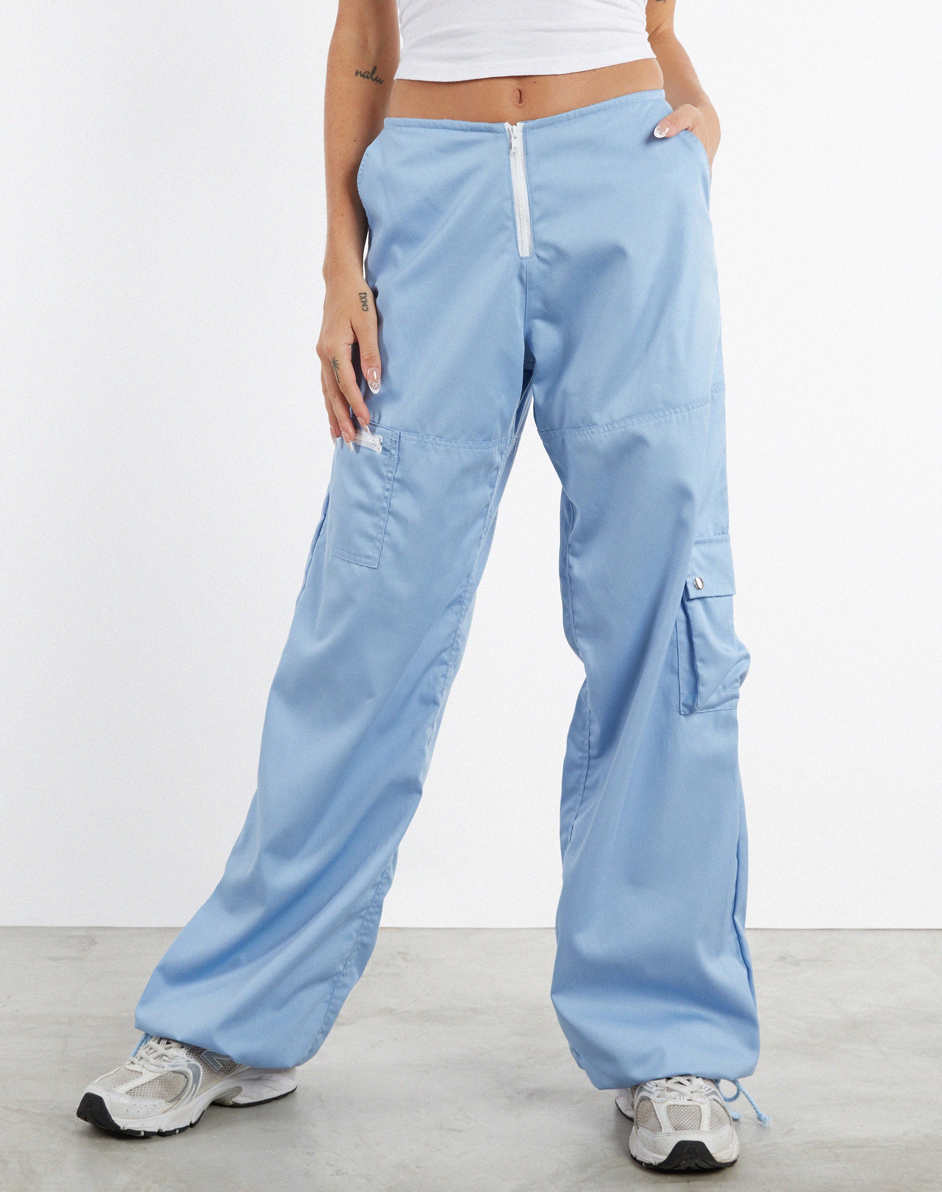 Xander Cargo Trouser in Cotton Drill Blue - Awmao