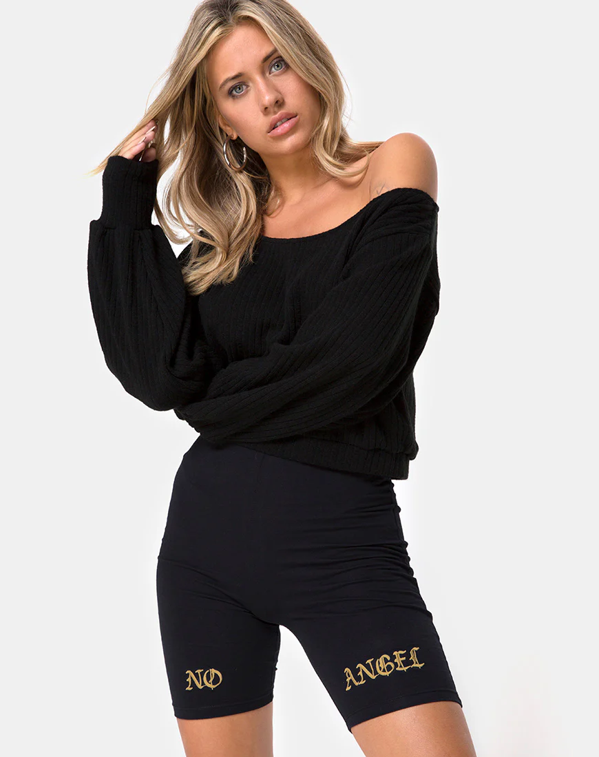 Cycle Short Black No Angel Embroidery - Awmao