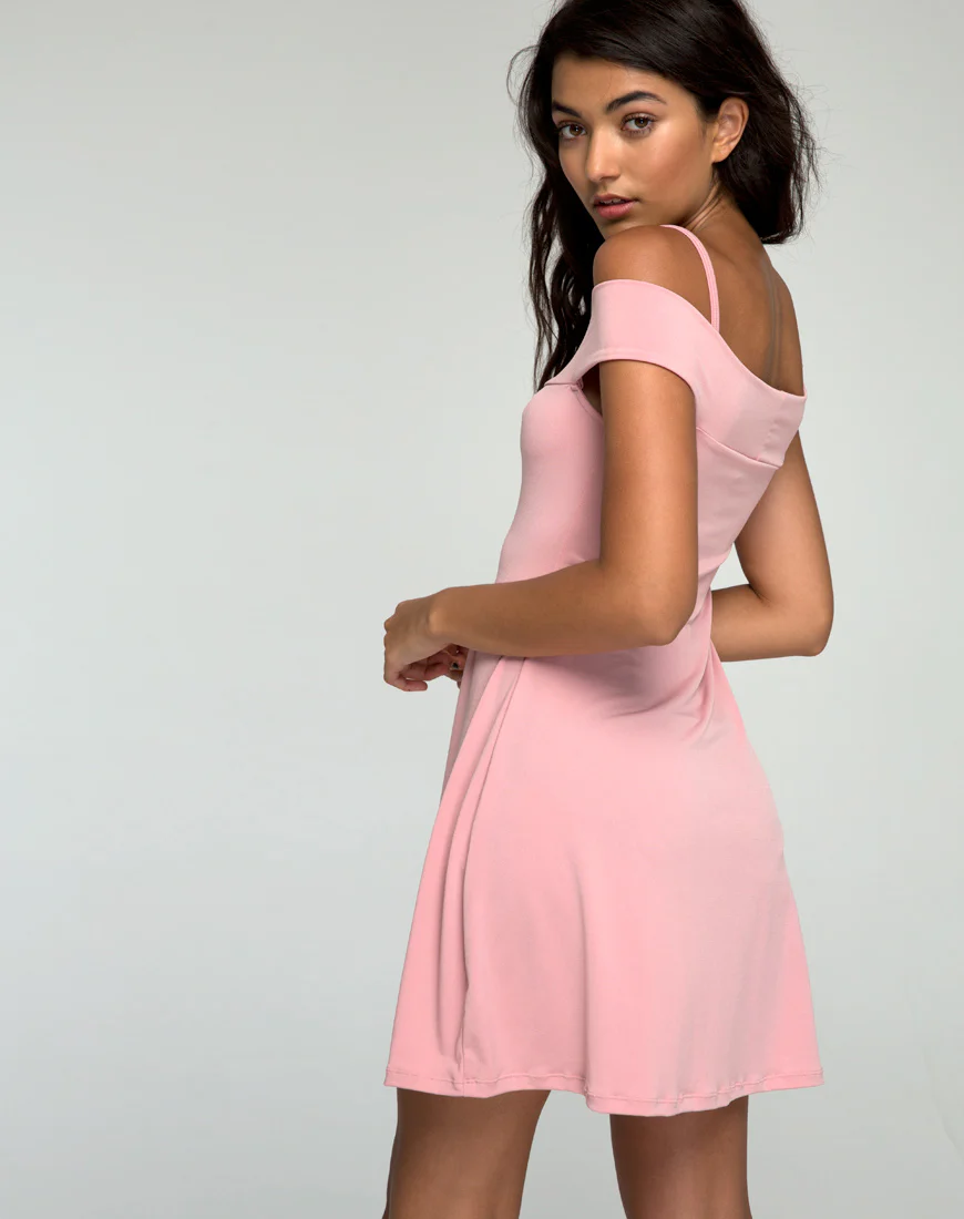 Widuri Skater Dress in Blush - Awmao
