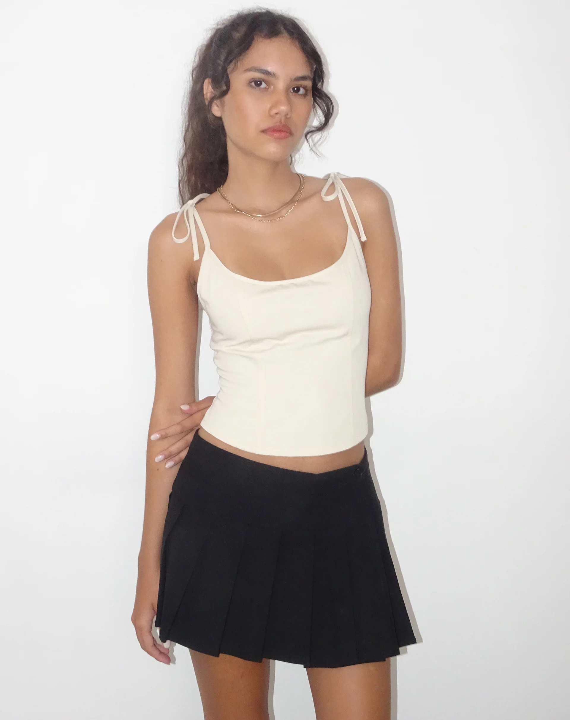 Kiona Corset Top in Tailoring Cream - Awmao