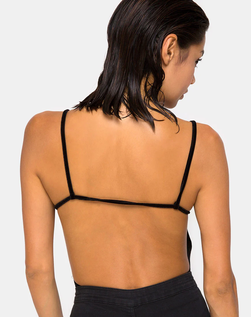 Lucia Bodice in Diamante Black - Awmao