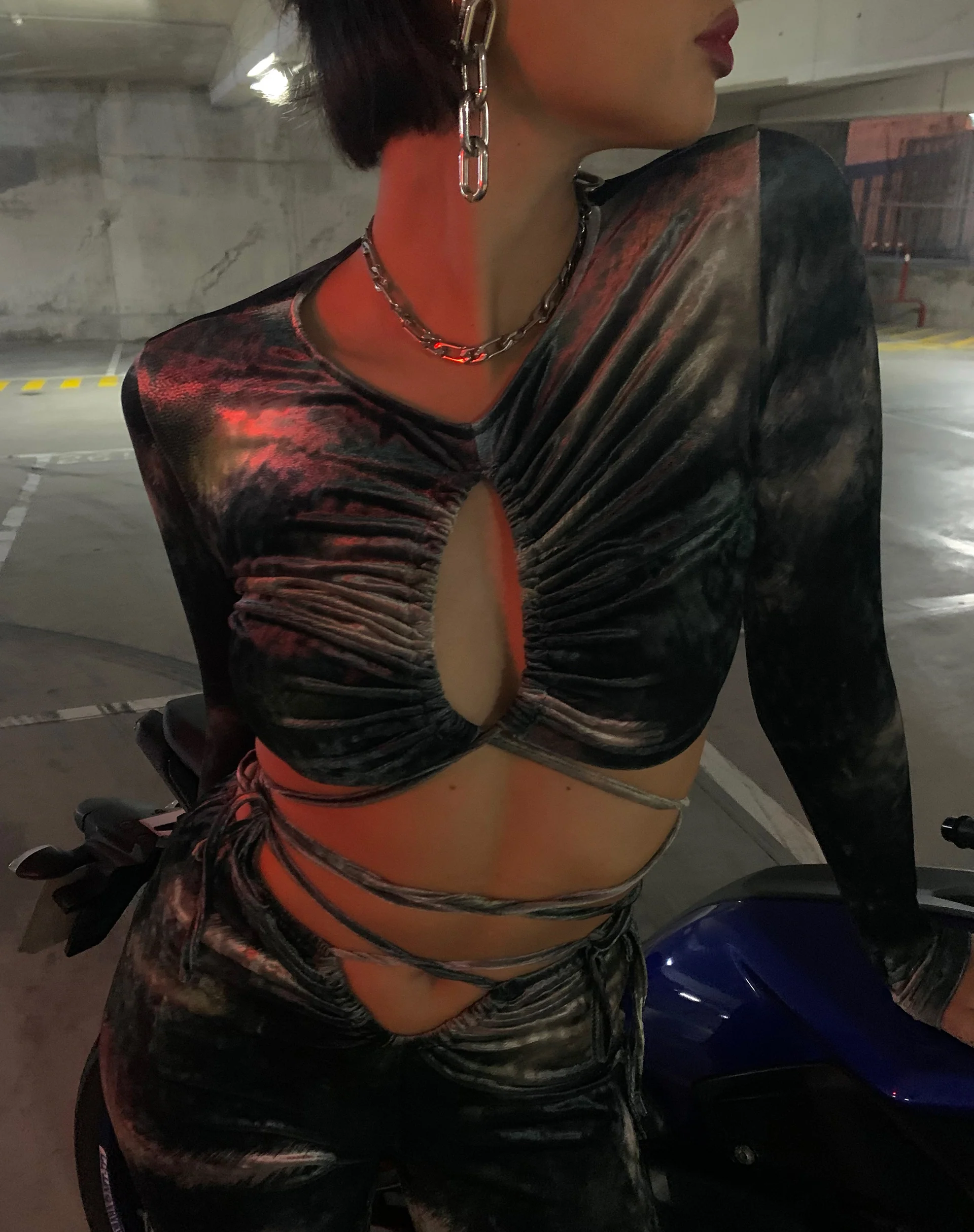 Stivi Crop Top in Abstract Camo - Awmao