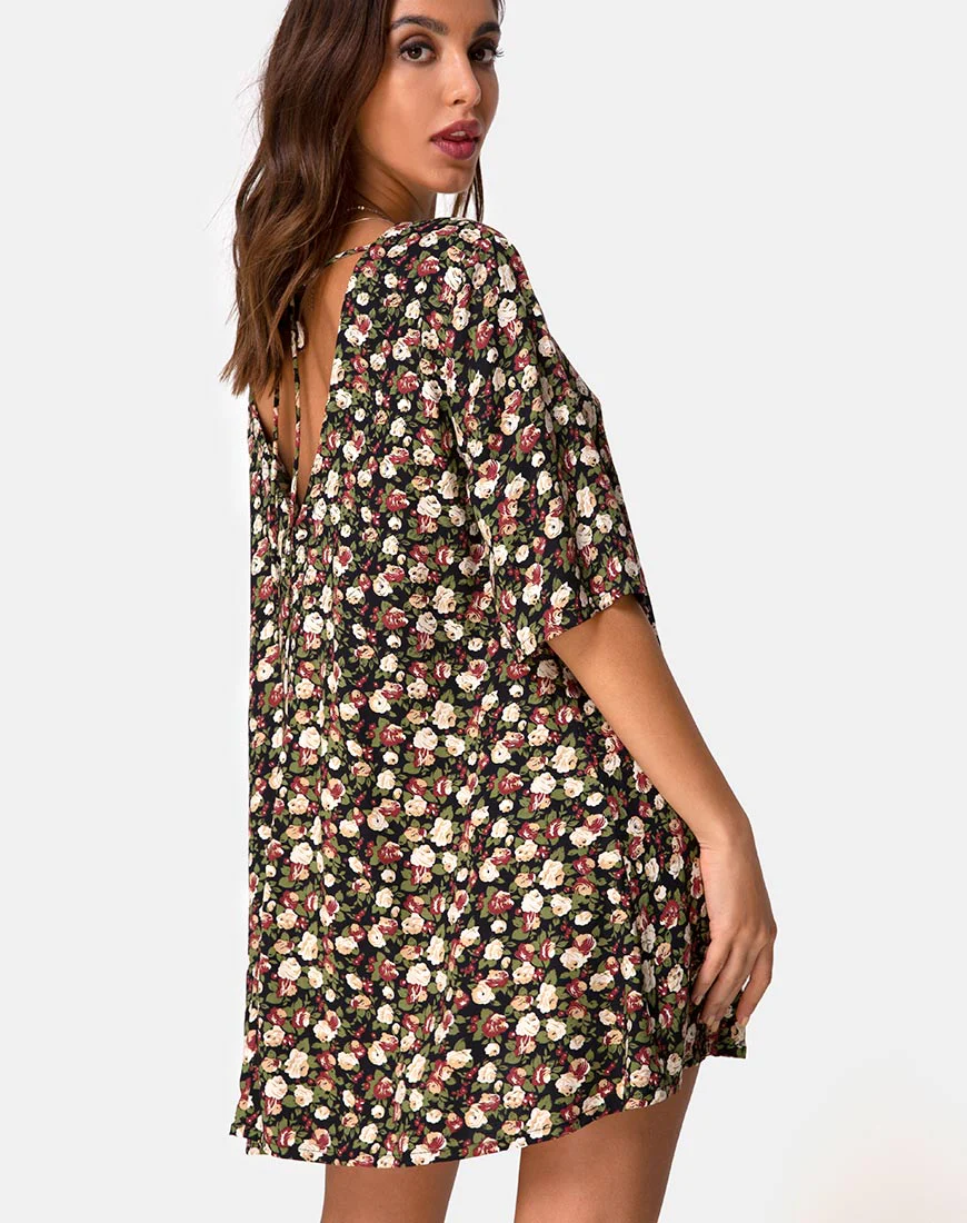 Rosella Swing Dress in Courtney Floral - Awmao