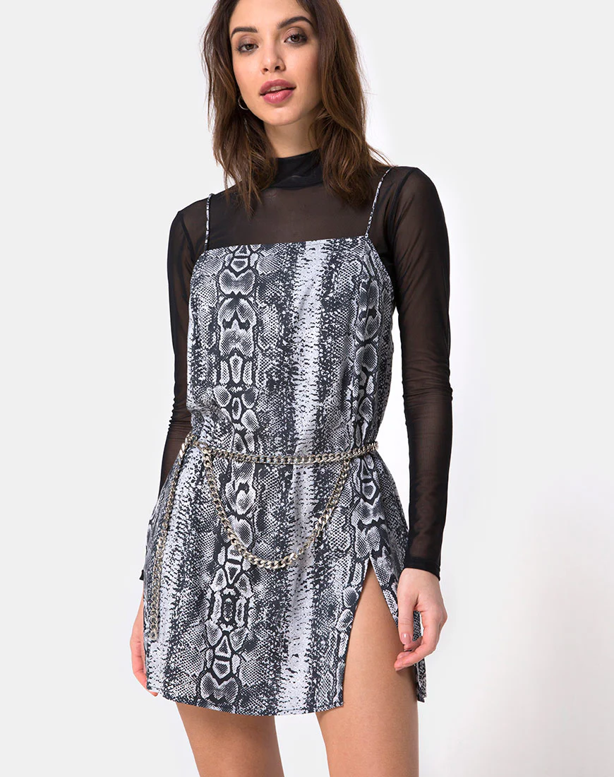 Datista Slip Dress in Snake - Awmao