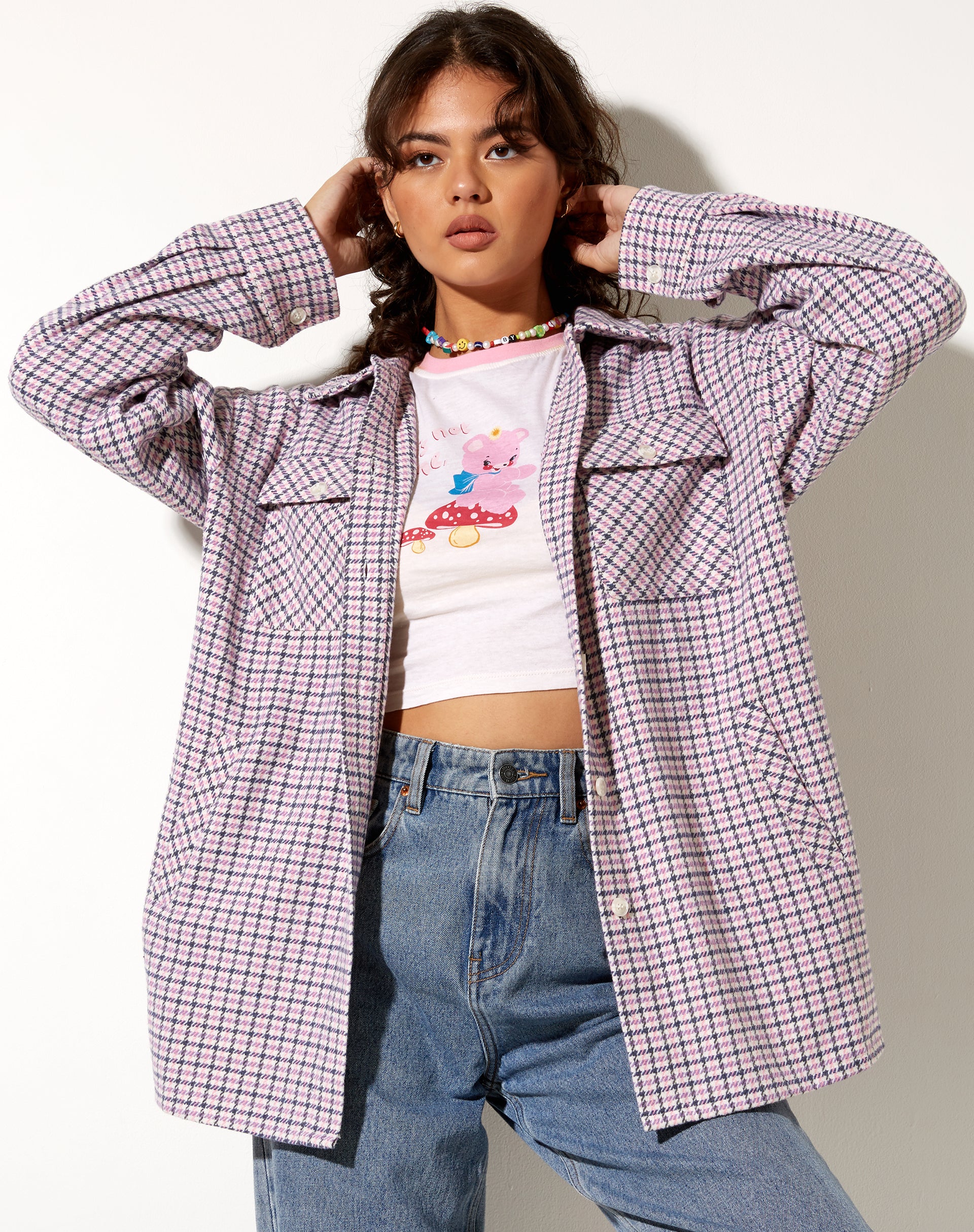 Medita Shirt in Purple Pink and Black - Awmao