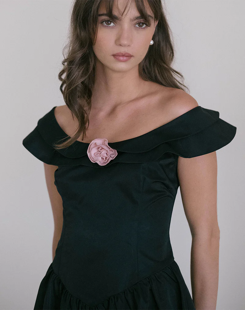 Radovan Midi Dress in Black - Awmao