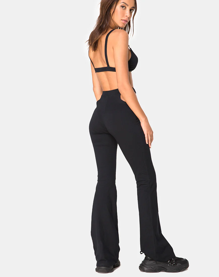 Rogen Flare Trouser in Black - Awmao