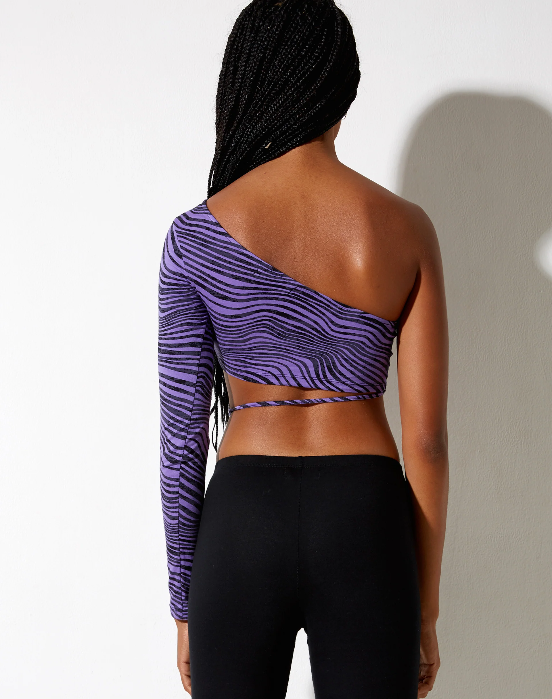 Shanin Long Sleeve Top in Desert Terrain Purple - Awmao